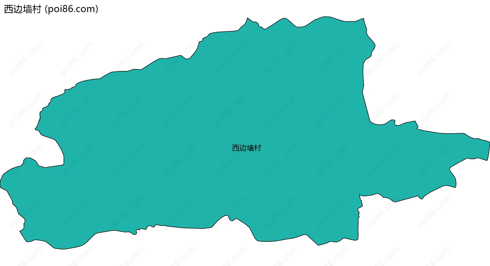 西边墙村边界地图