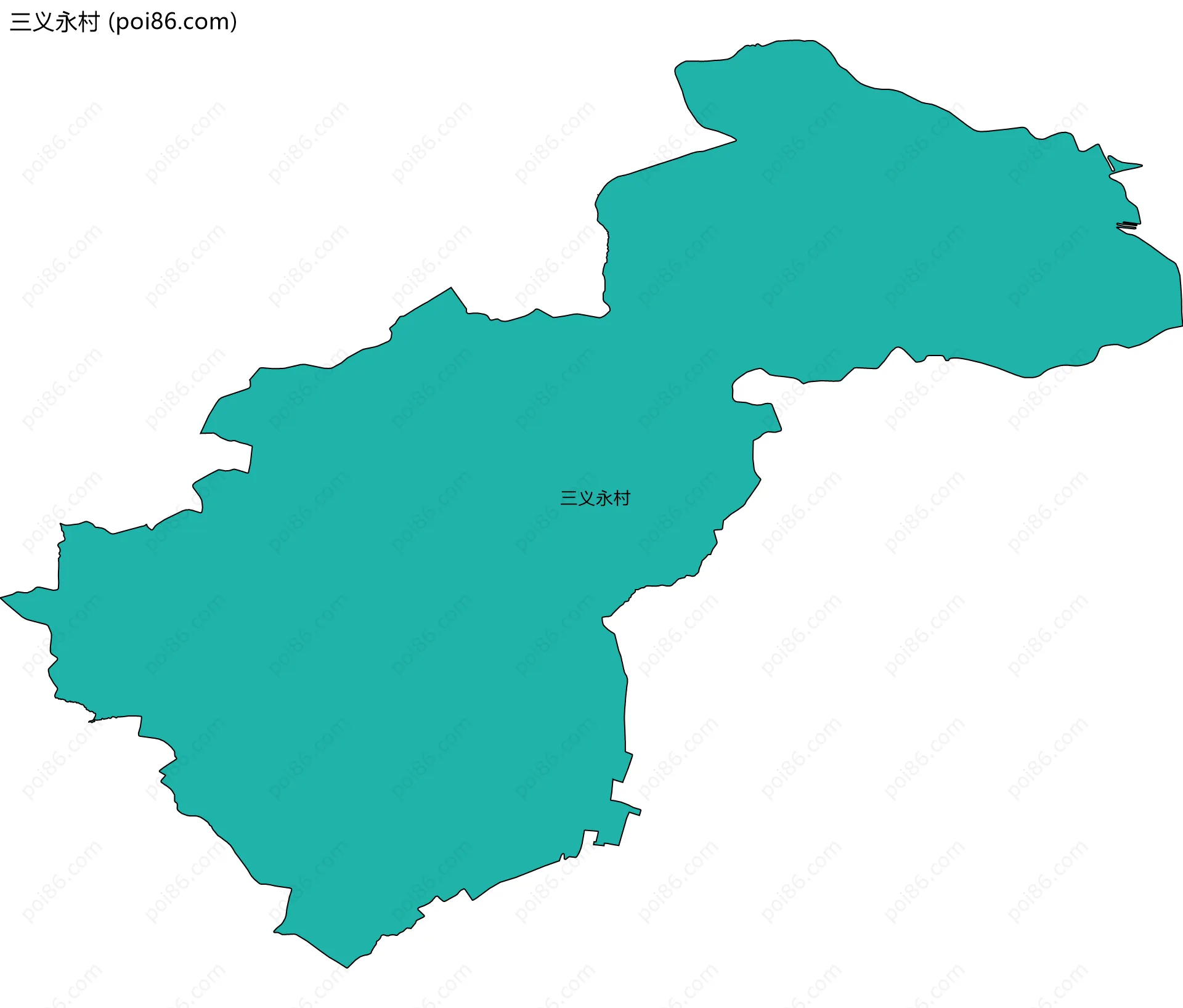 三义永村边界地图