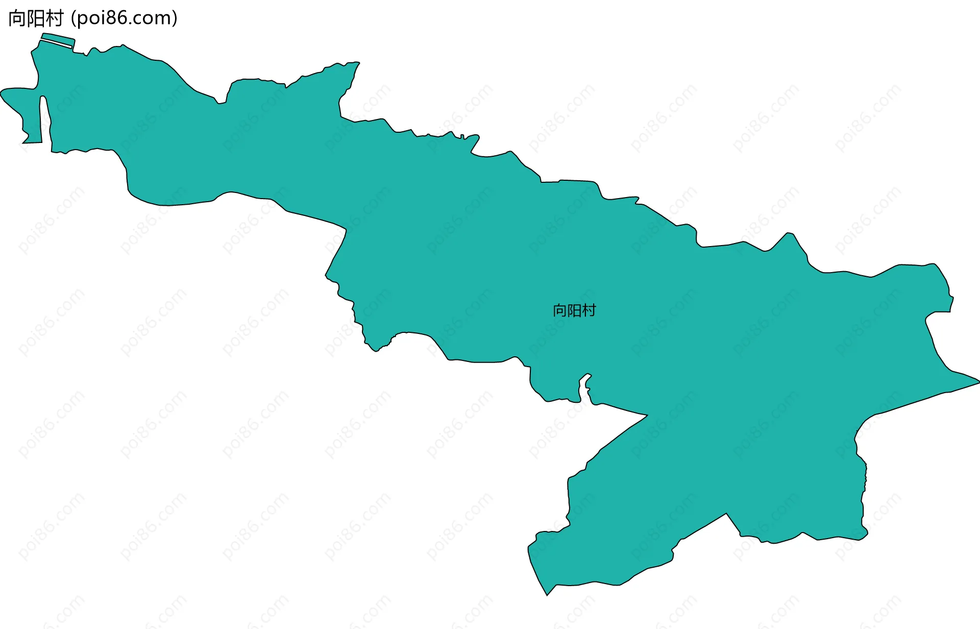 向阳村边界地图