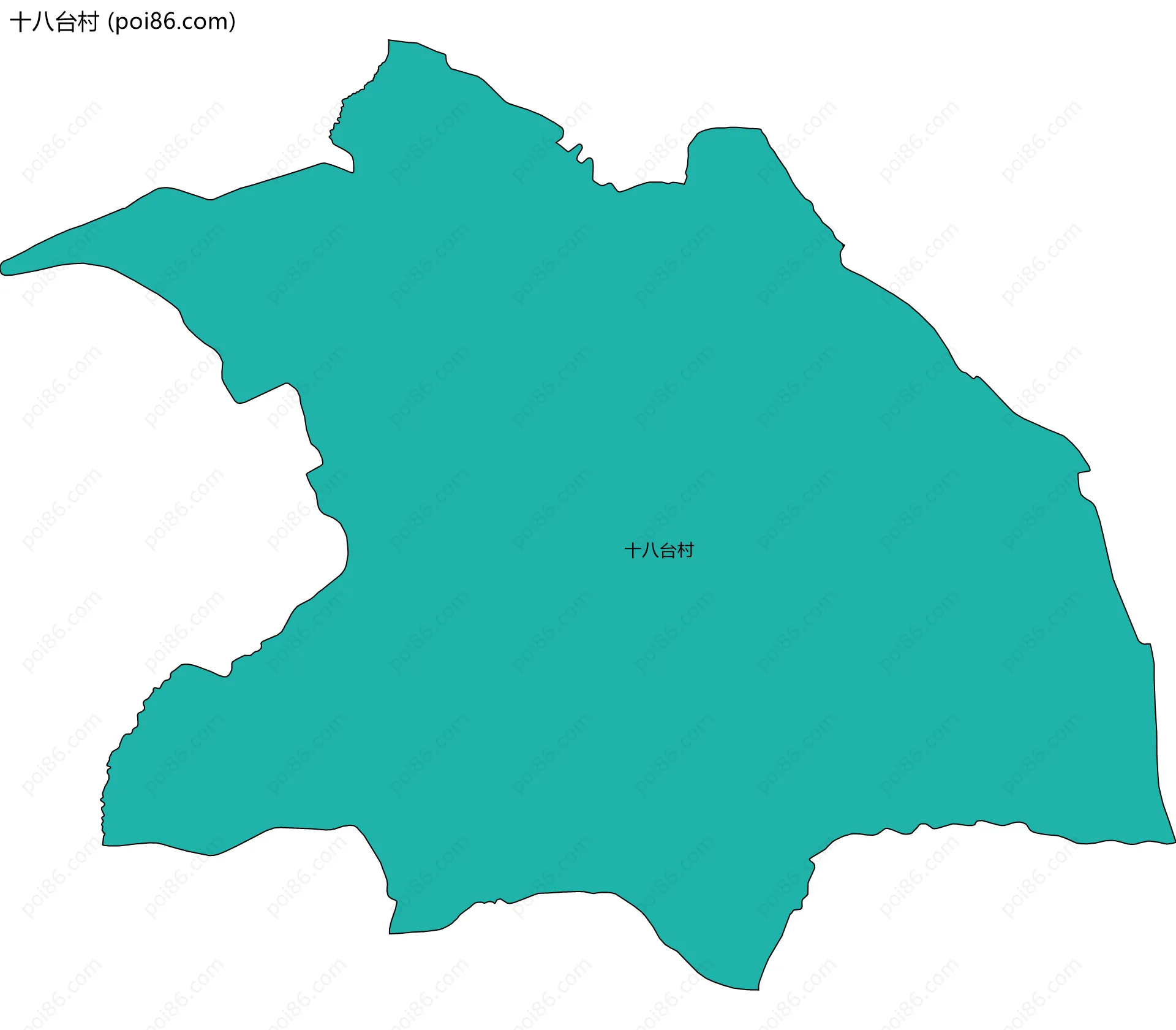 十八台村边界地图