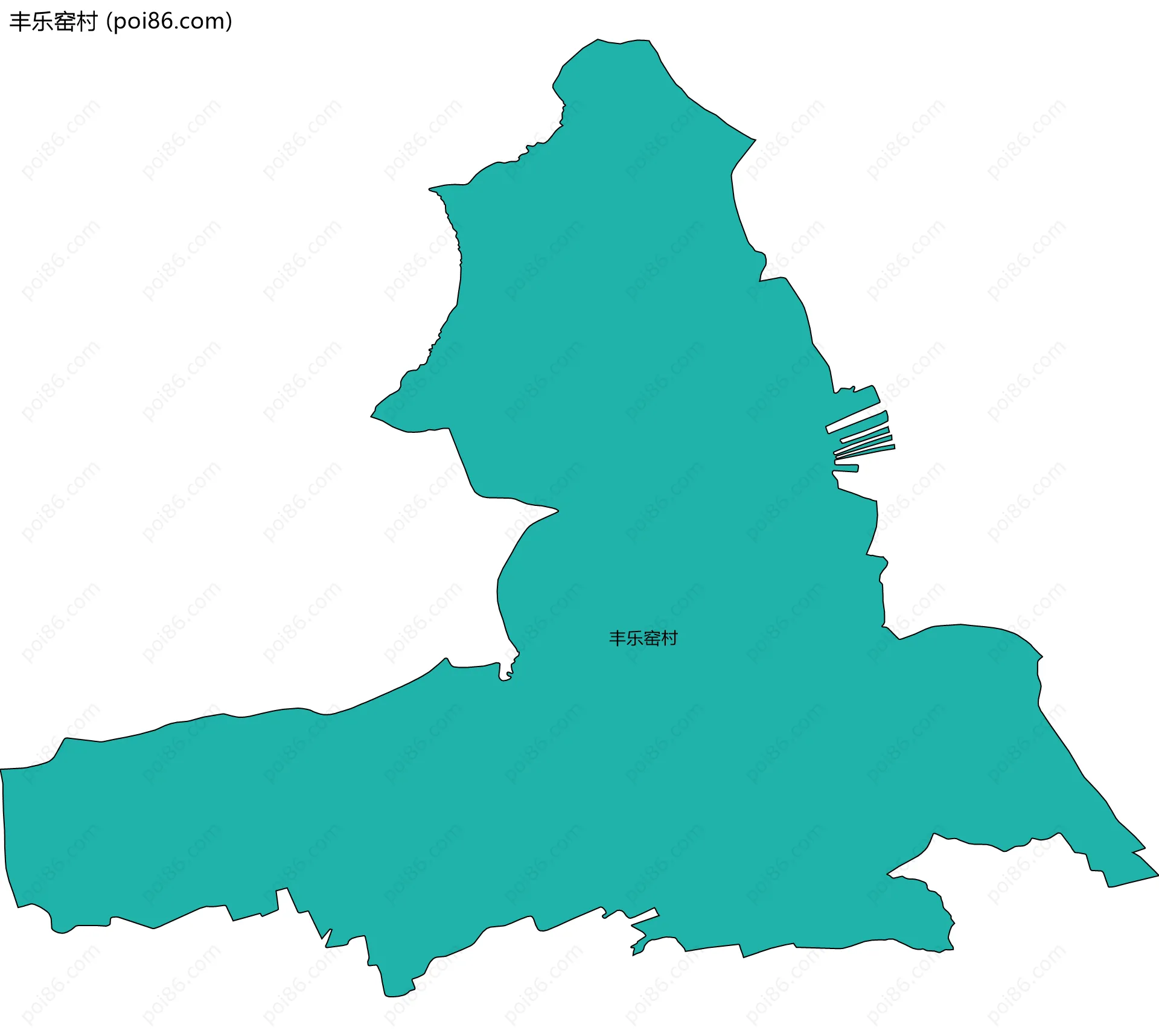 丰乐窑村边界地图