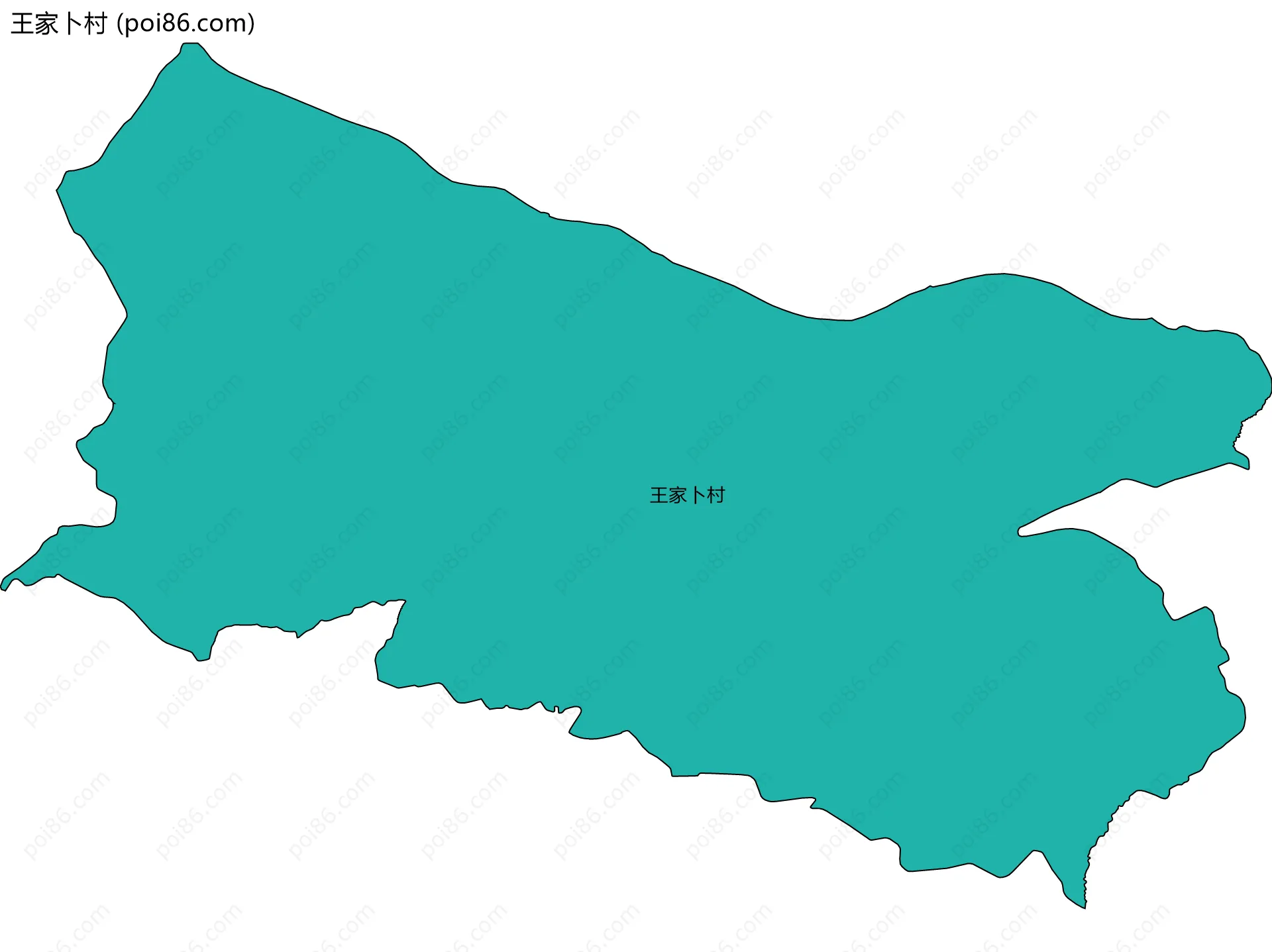 王家卜村边界地图