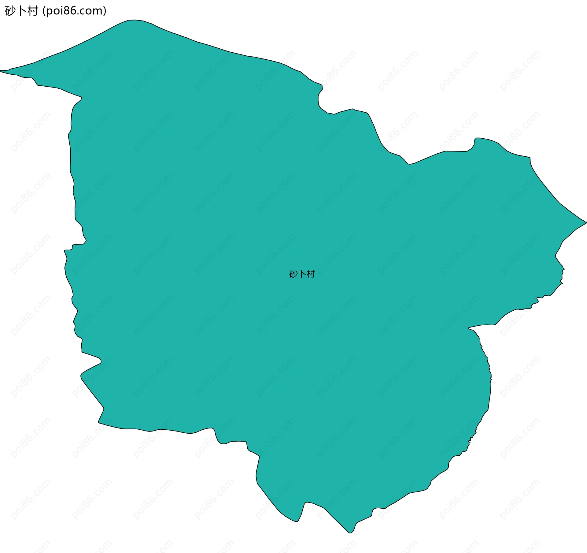 砂卜村边界地图