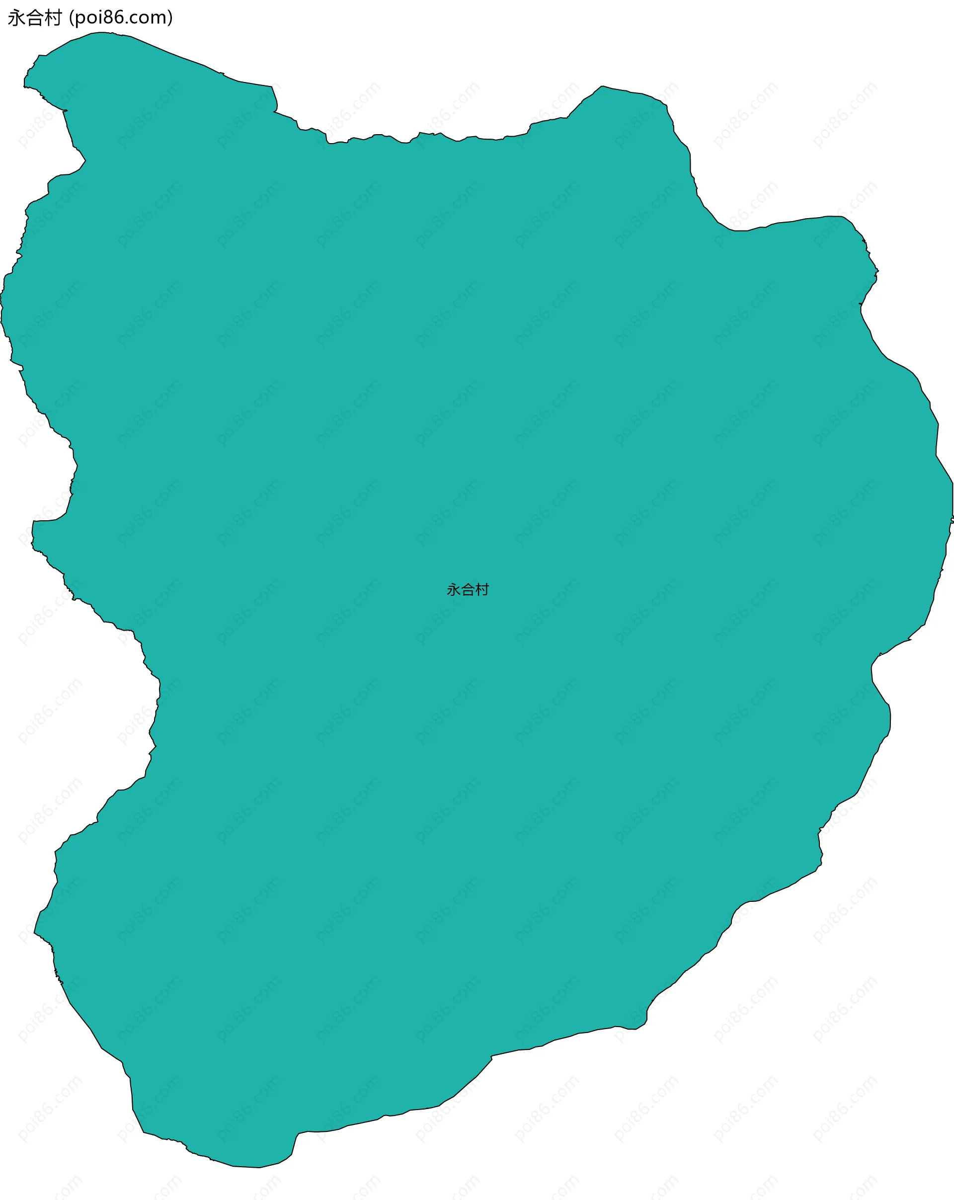 永合村边界地图