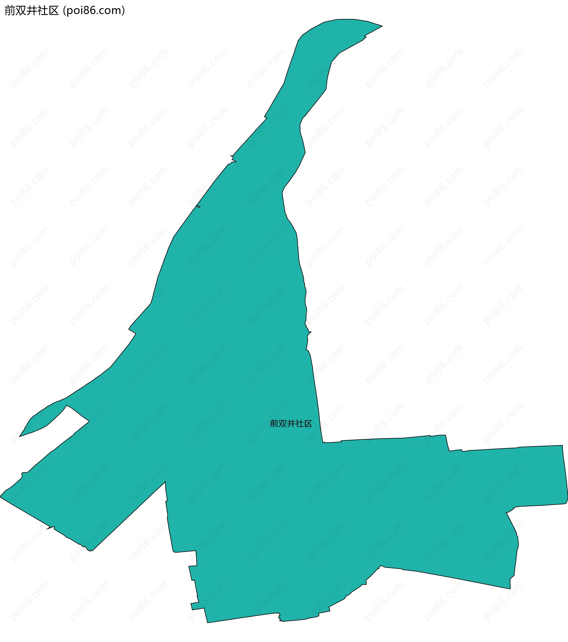 前双井社区边界地图