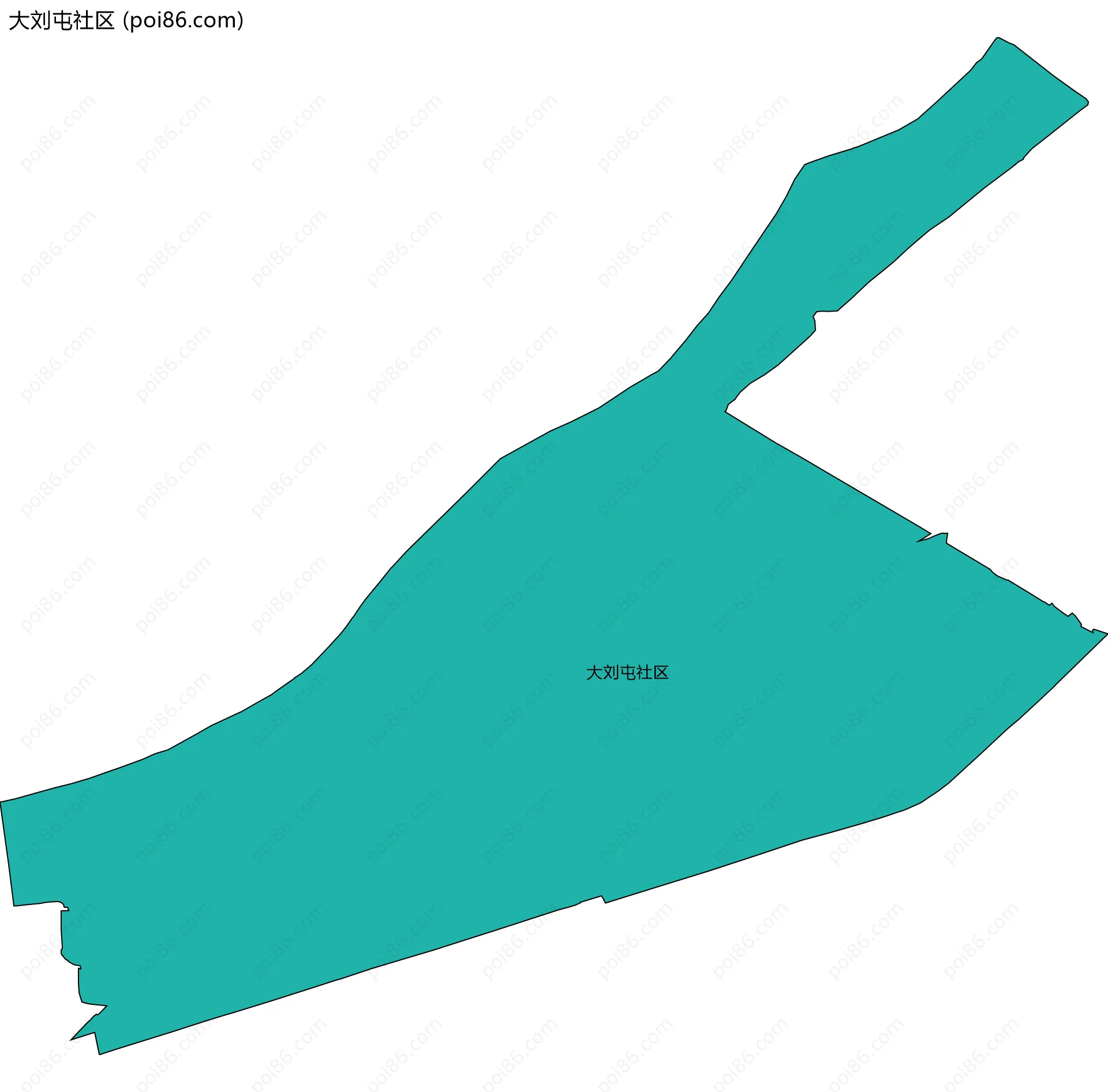 大刘屯社区边界地图