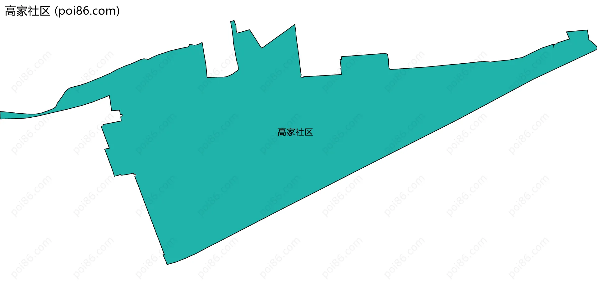 高家社区边界地图