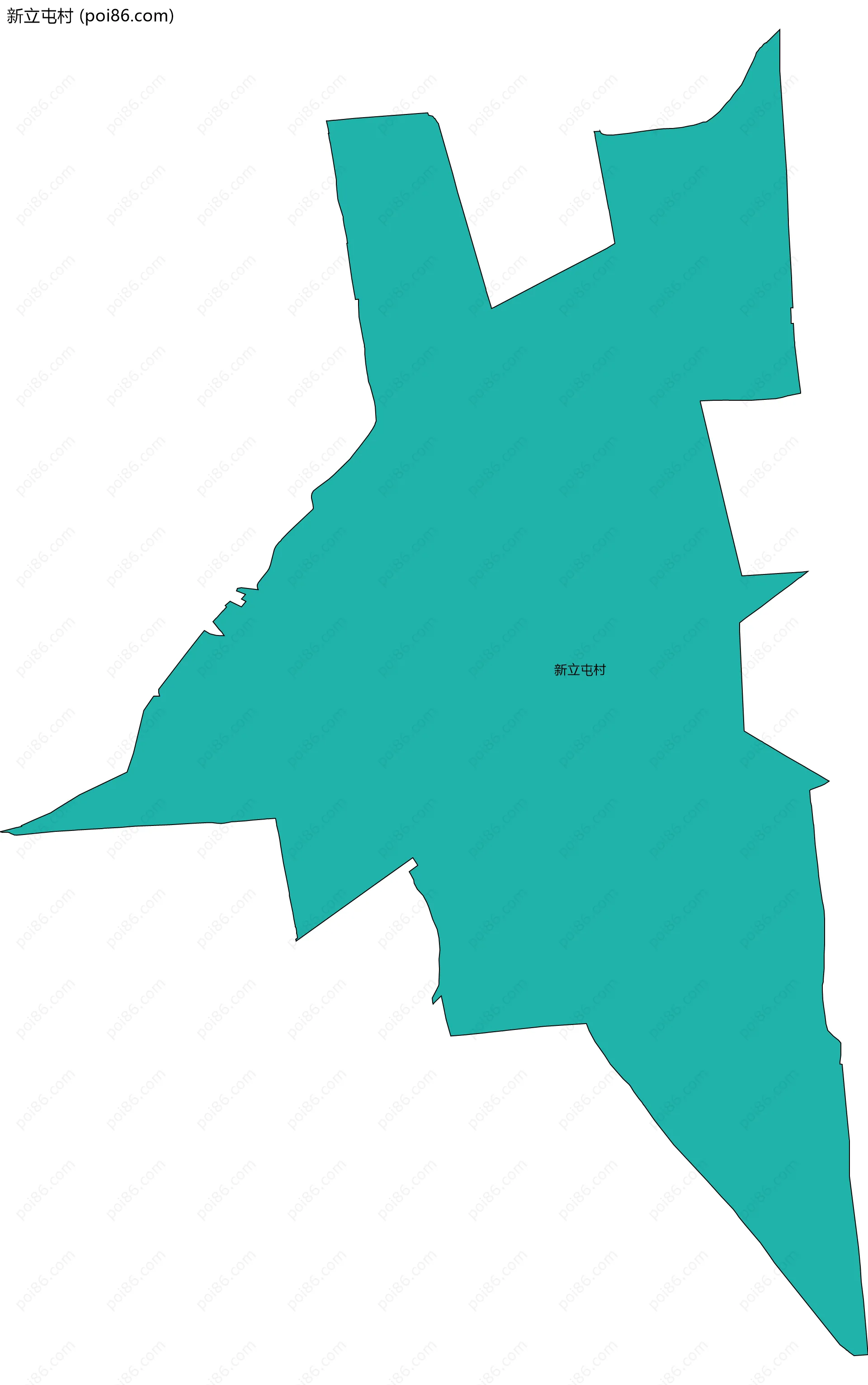 新立屯村边界地图