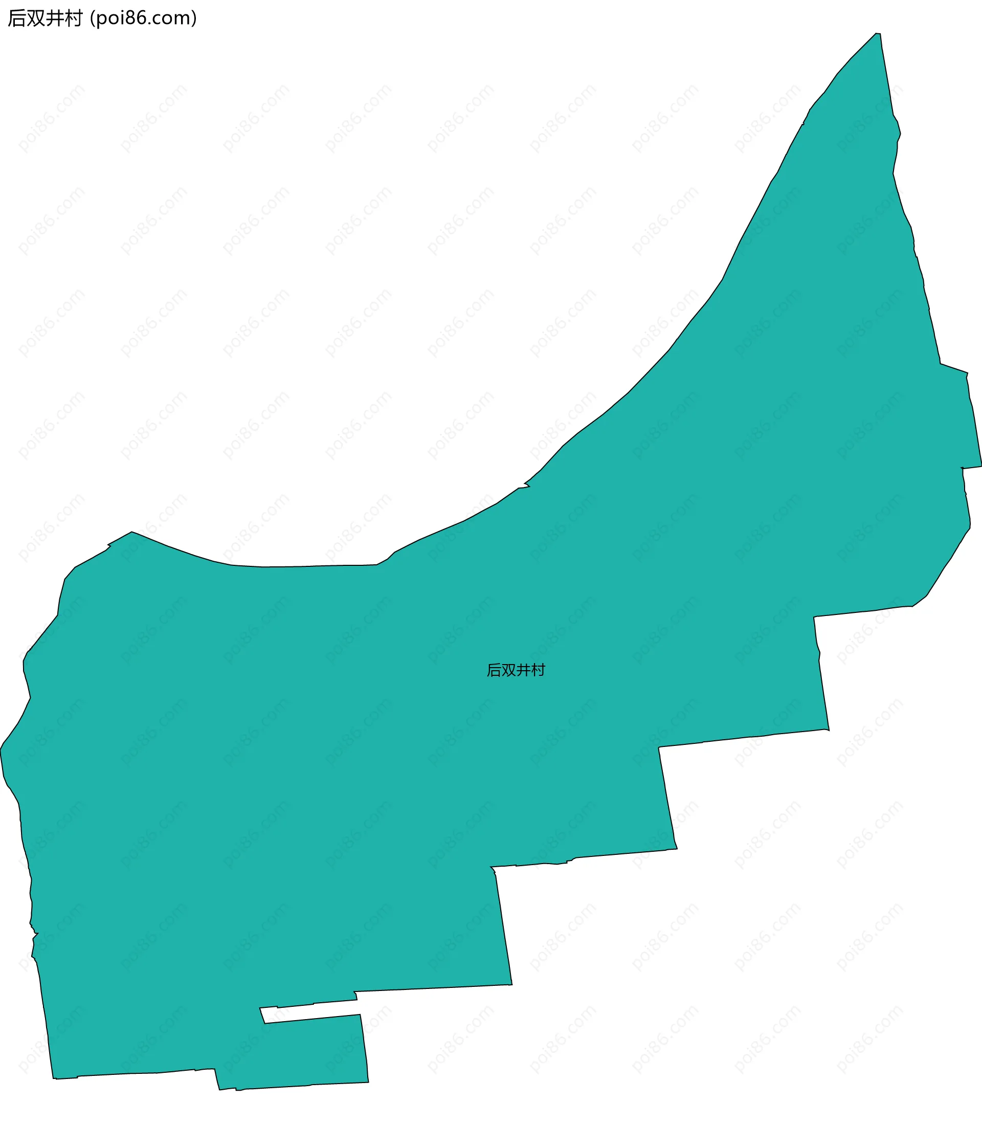 后双井村边界地图
