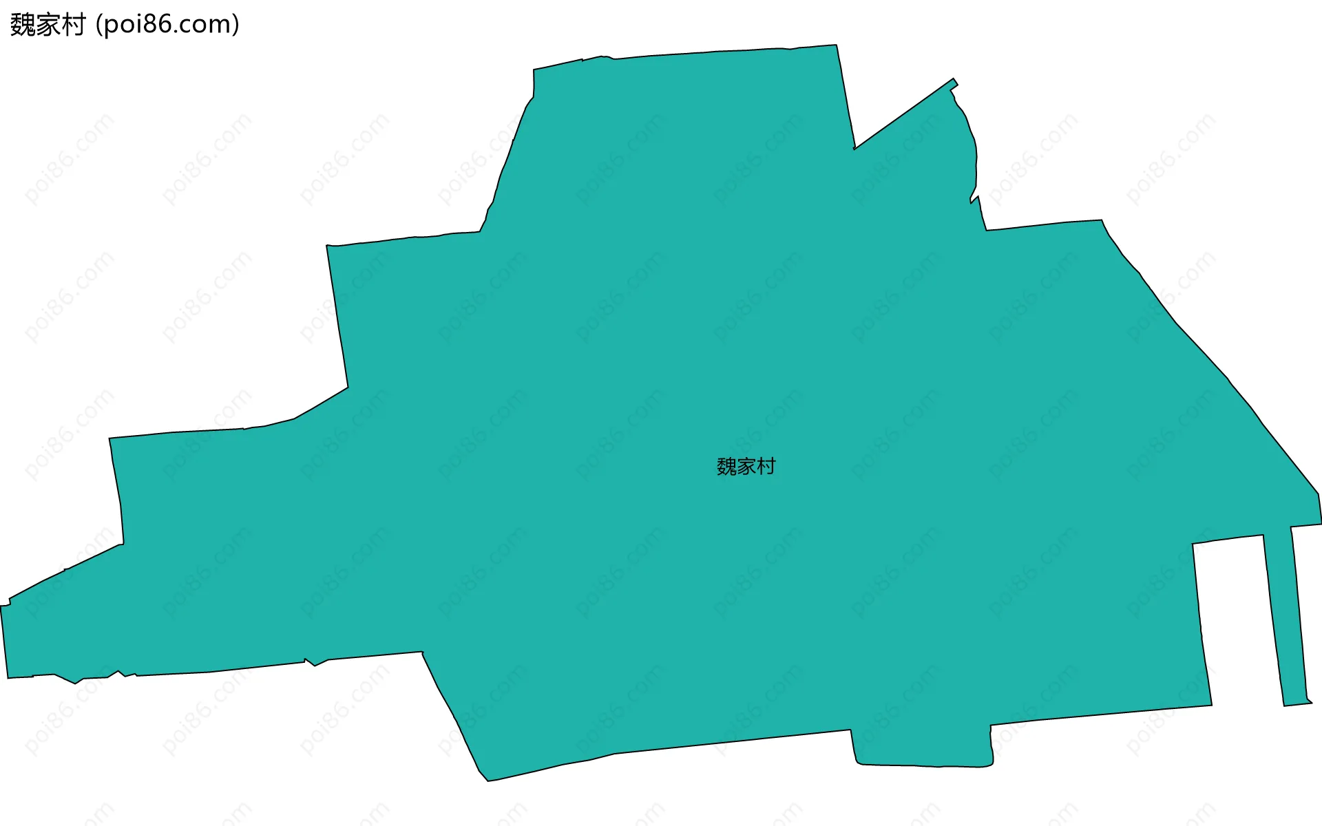 魏家村边界地图