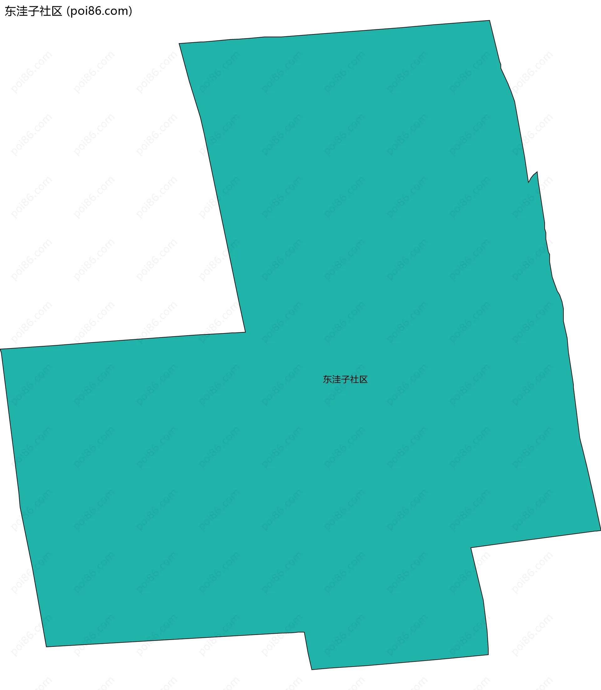 东洼子社区边界地图