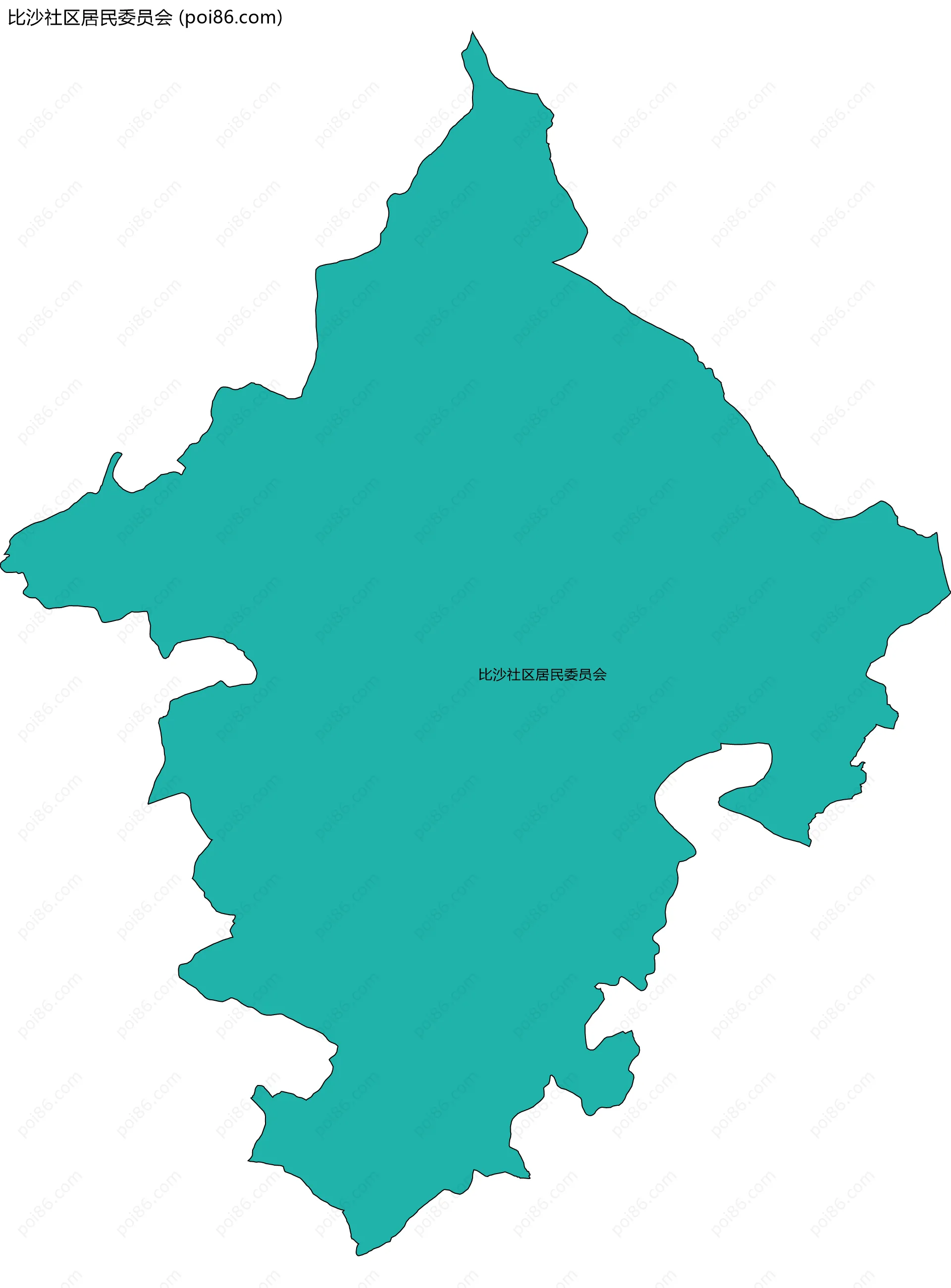 比沙社区居民委员会边界地图