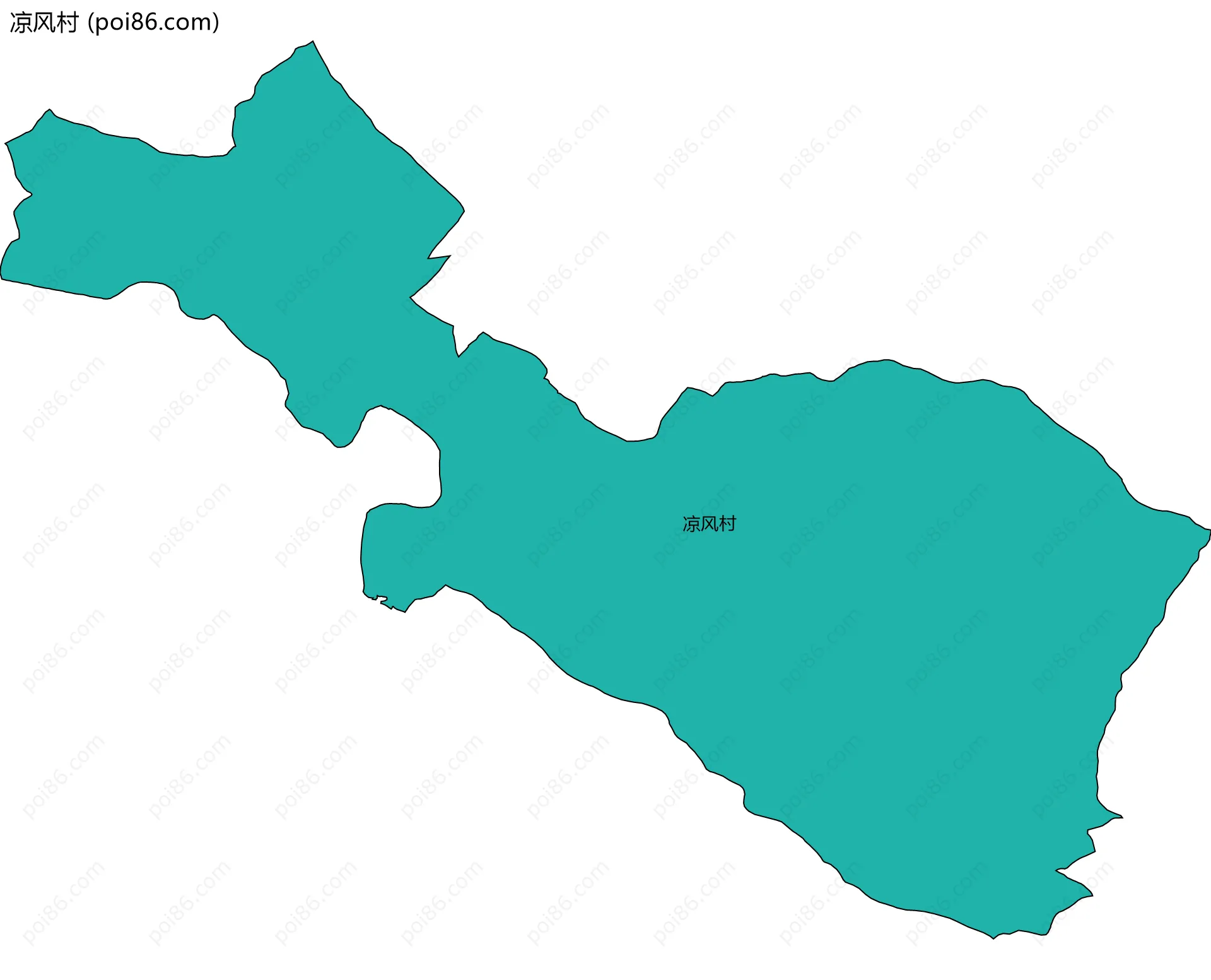 凉风村边界地图