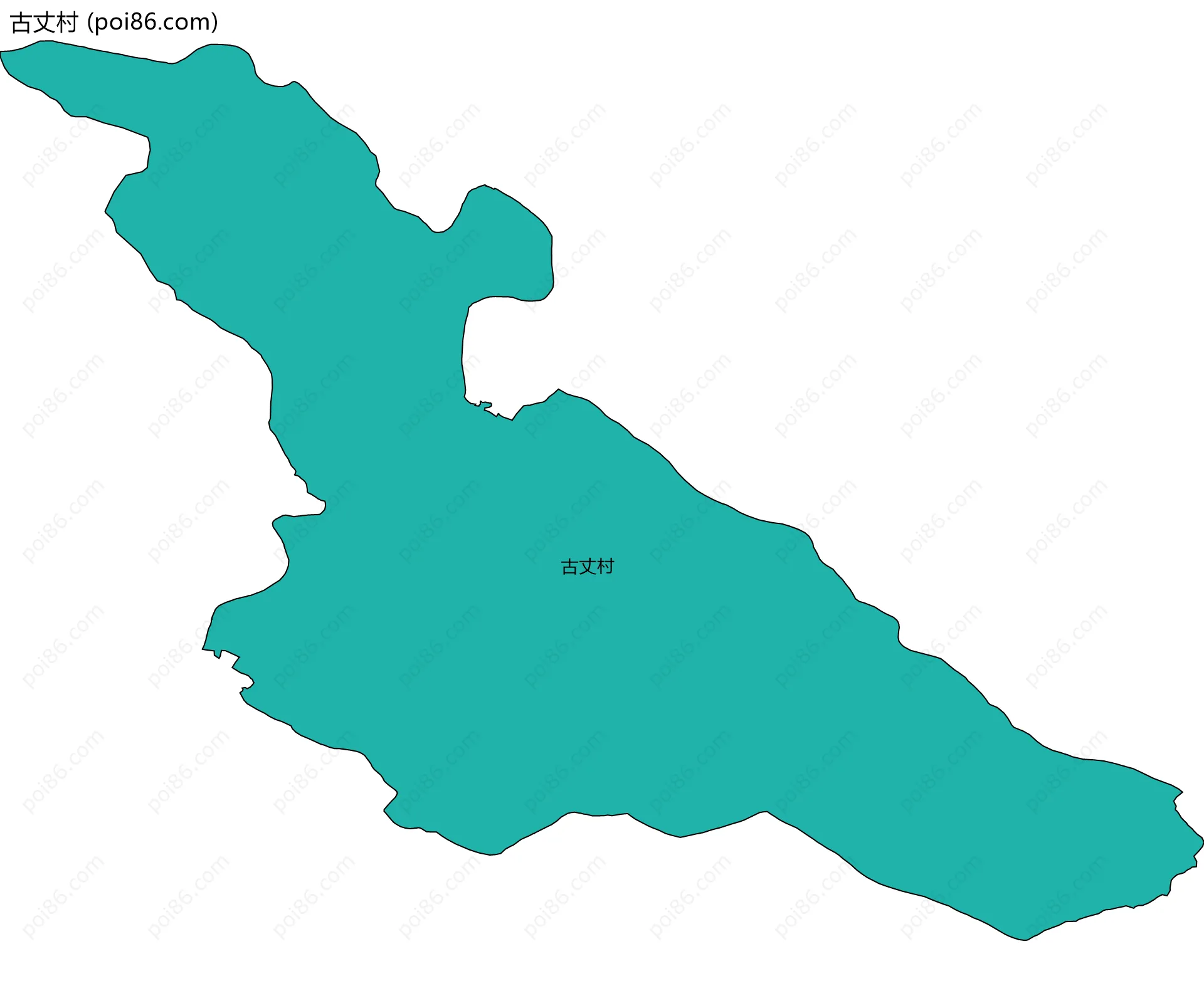 古丈村边界地图