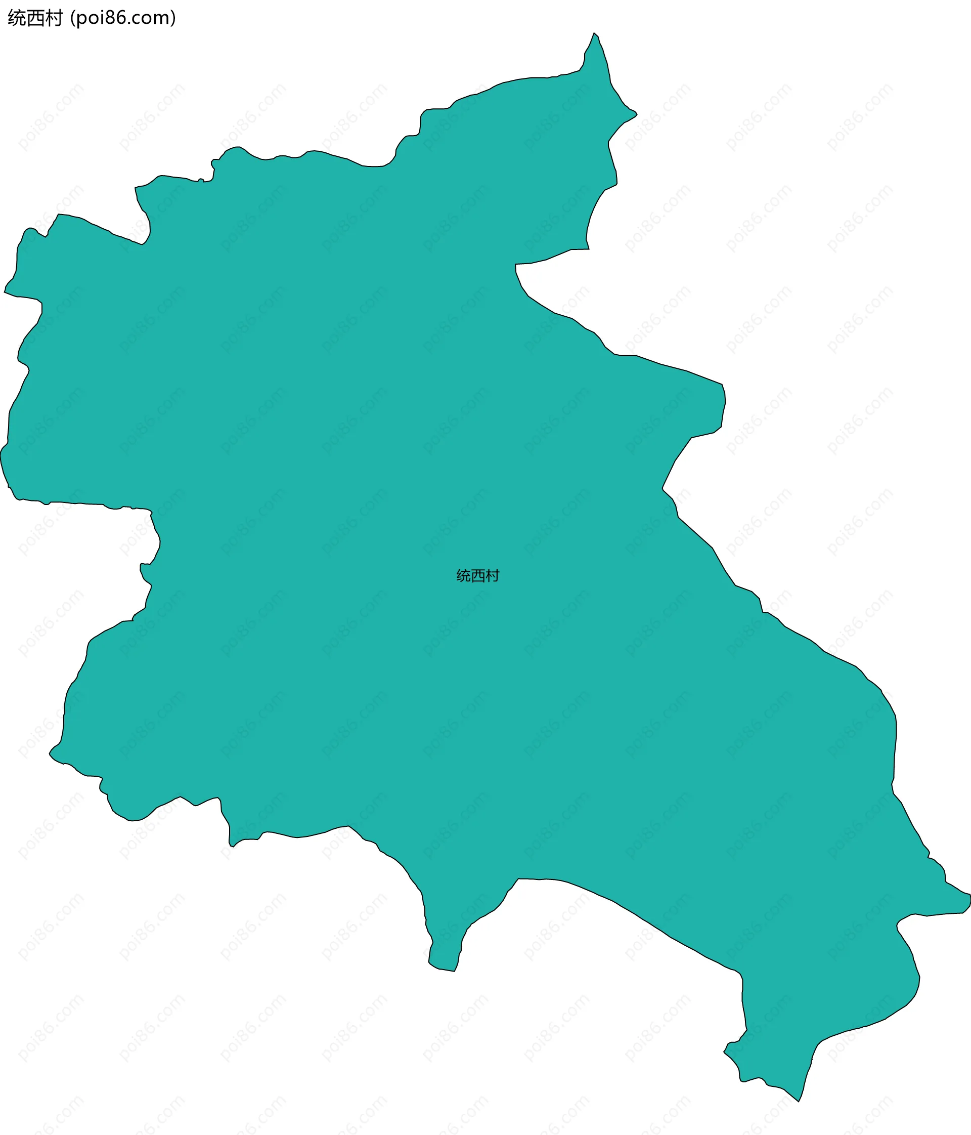 统西村边界地图