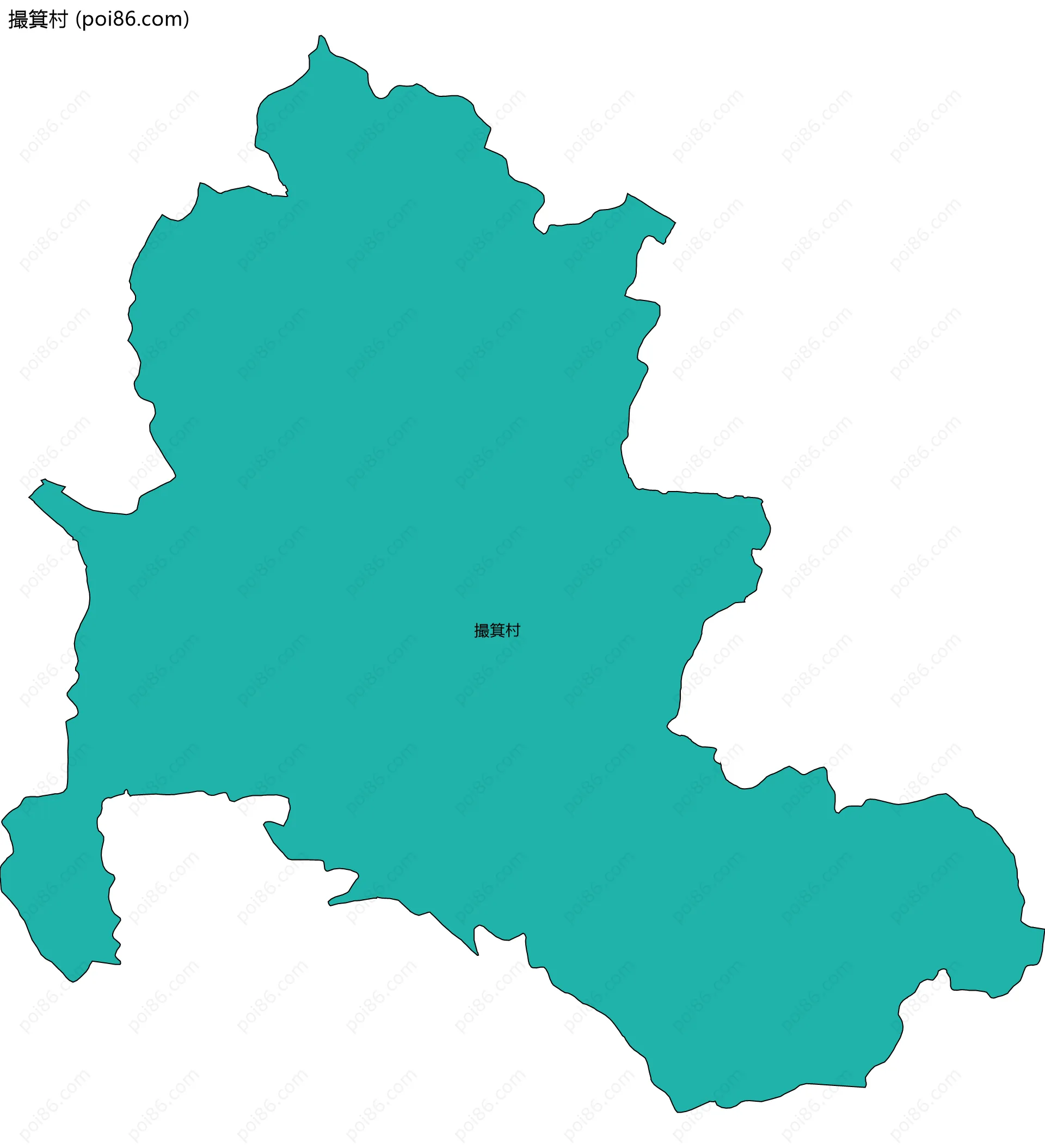 撮箕村边界地图