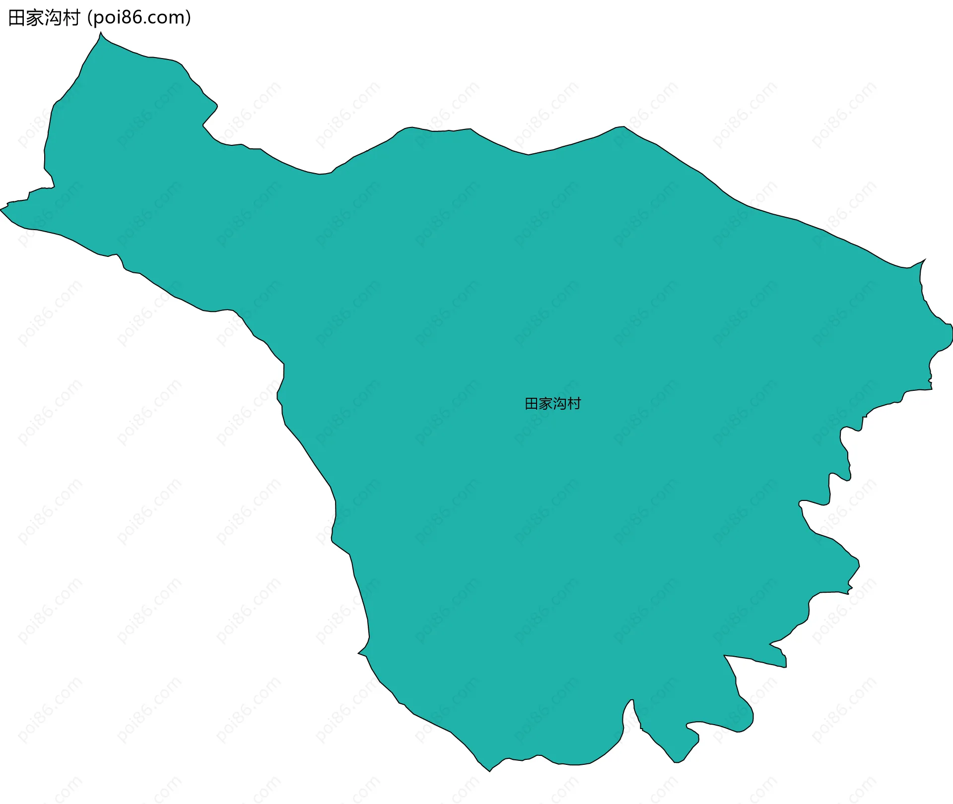 田家沟村边界地图