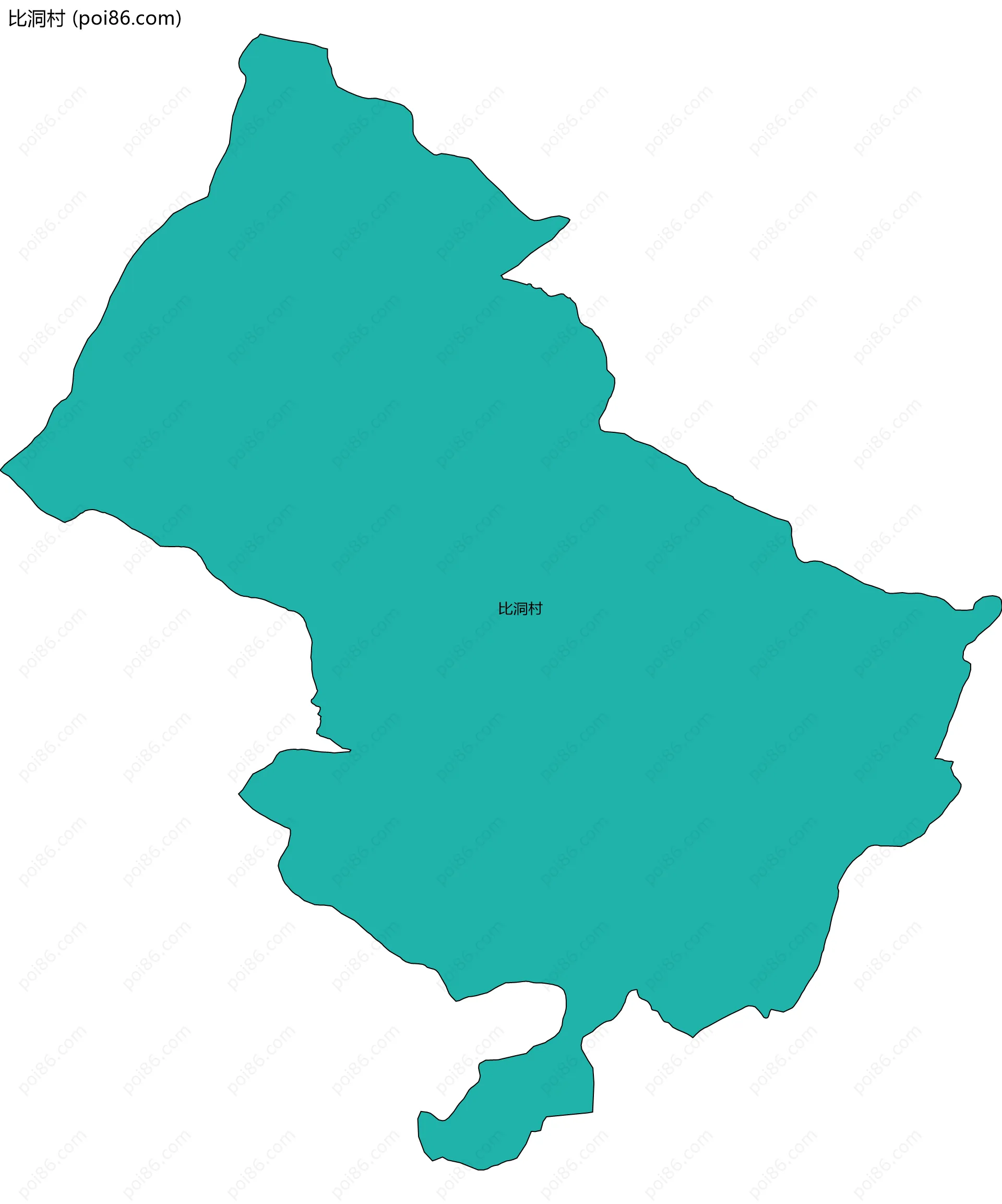 比洞村边界地图