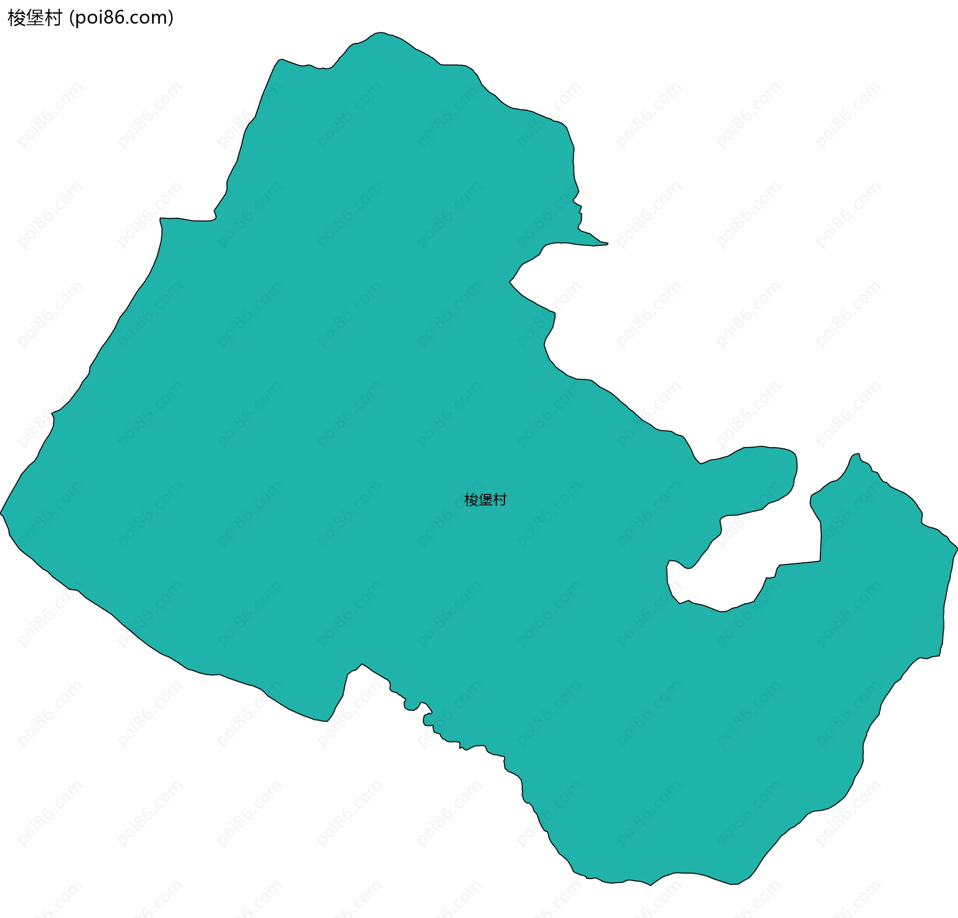 梭堡村边界地图