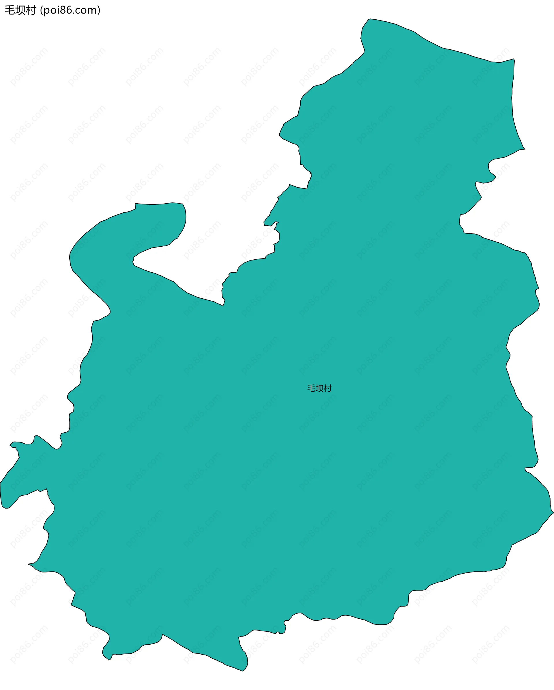 毛坝村边界地图