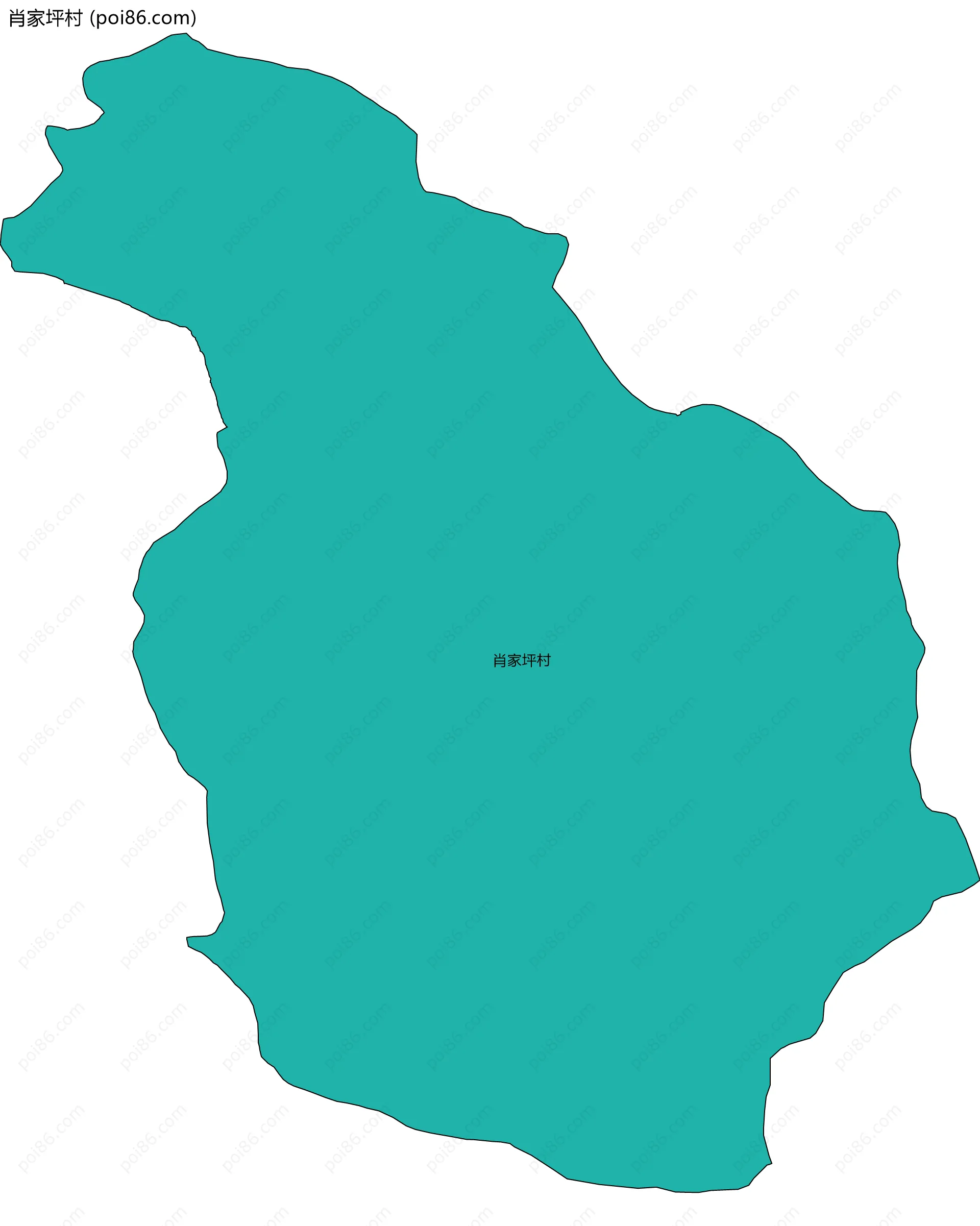 肖家坪村边界地图