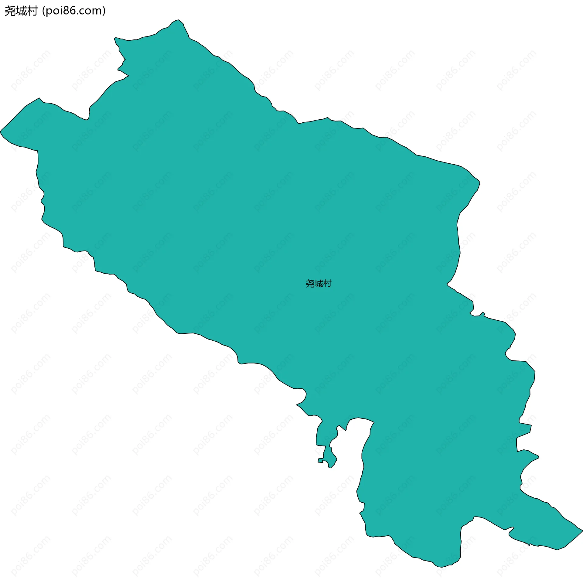 尧城村边界地图