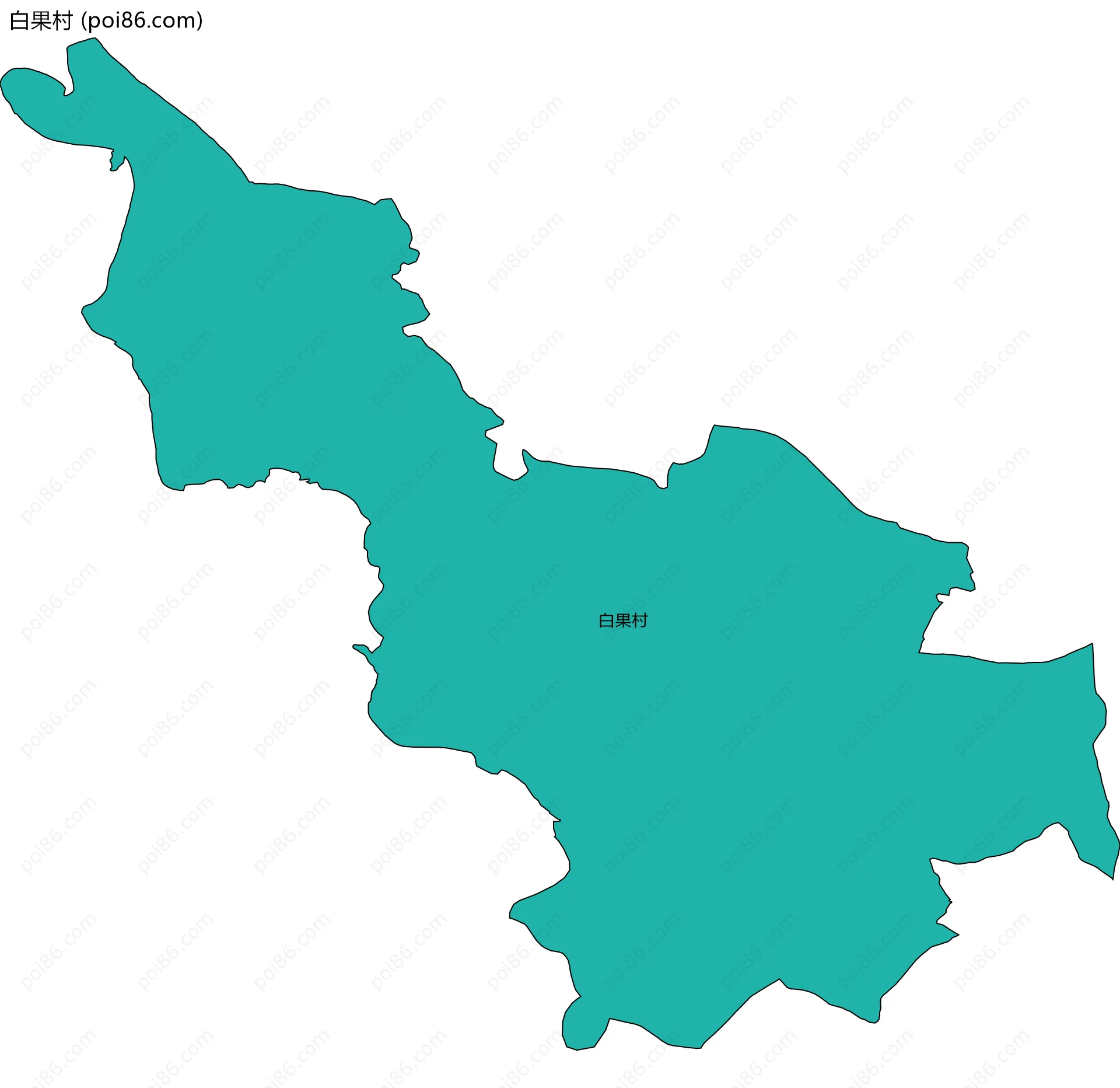 白果村边界地图