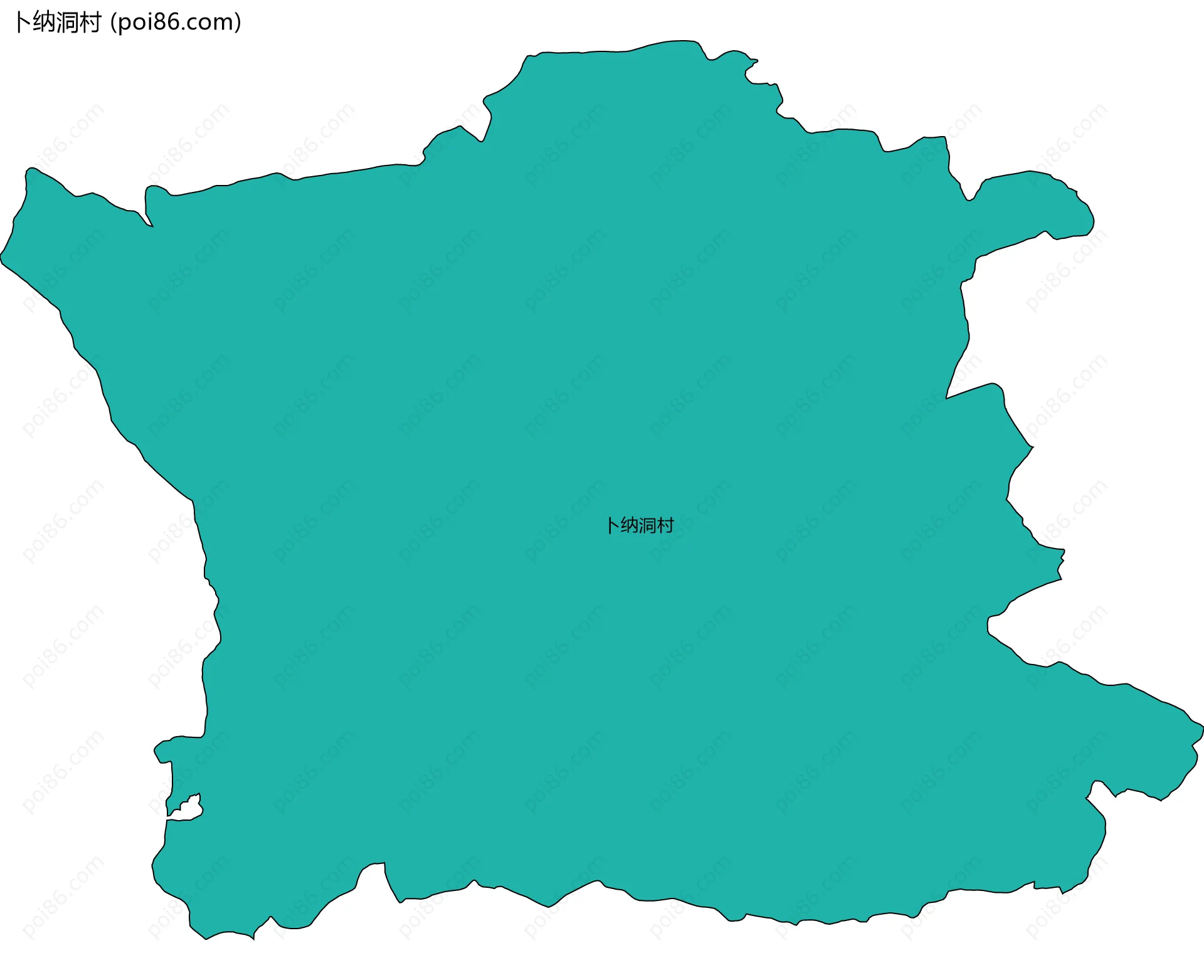 卜纳洞村边界地图
