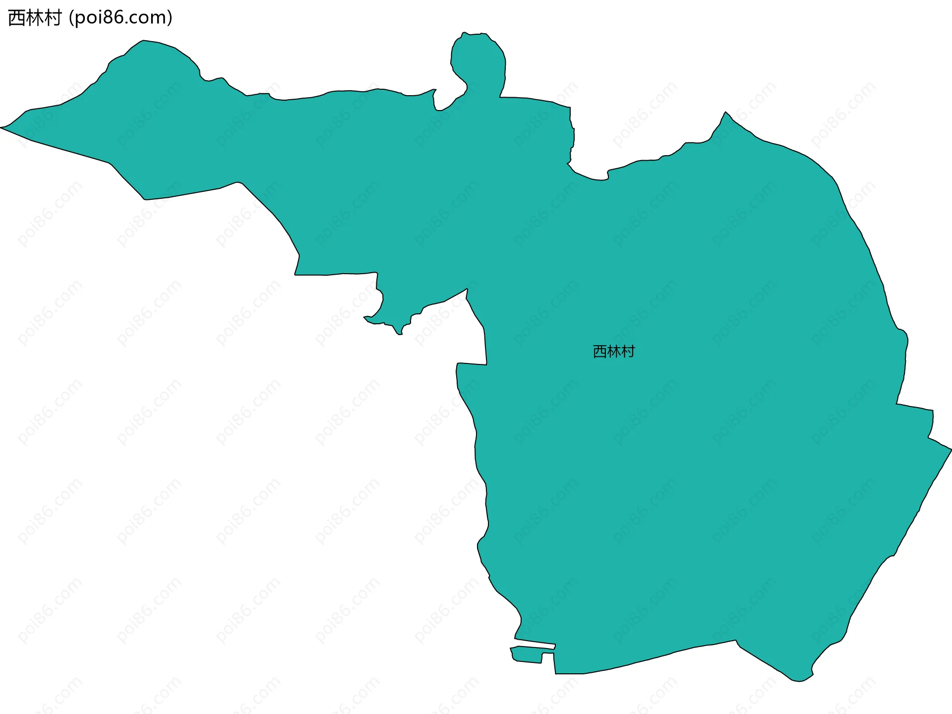 西林村边界地图