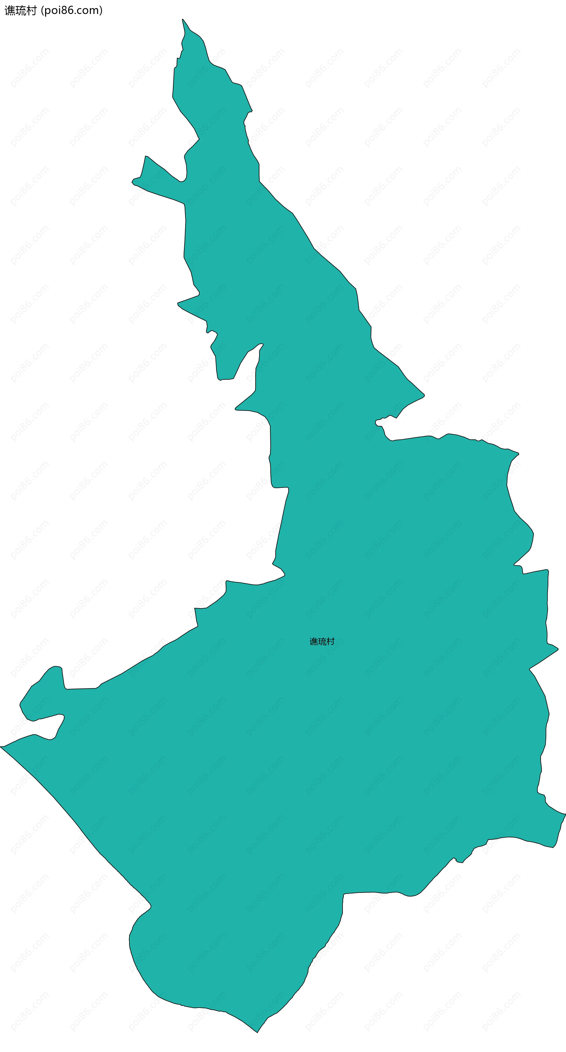 谯琉村边界地图