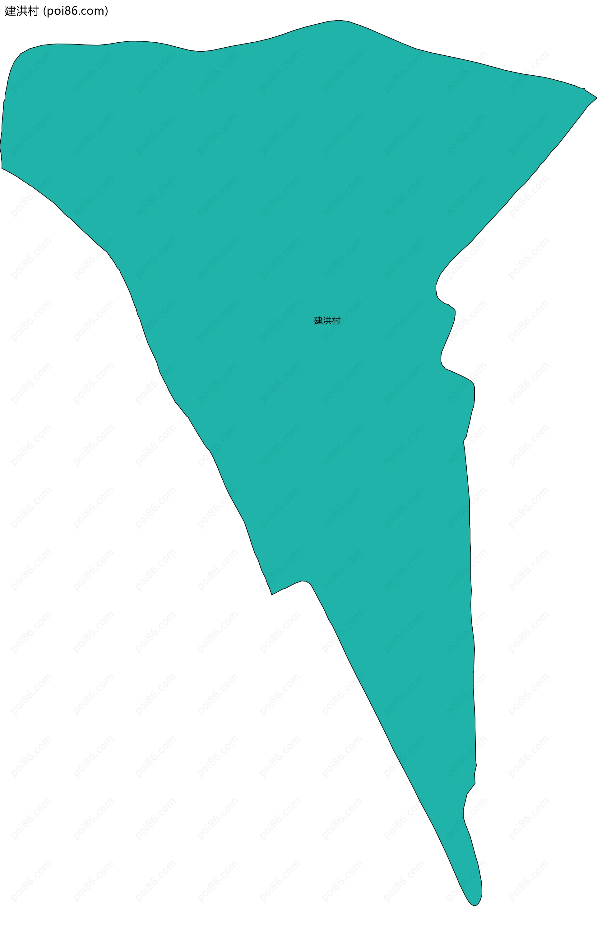 建洪村边界地图