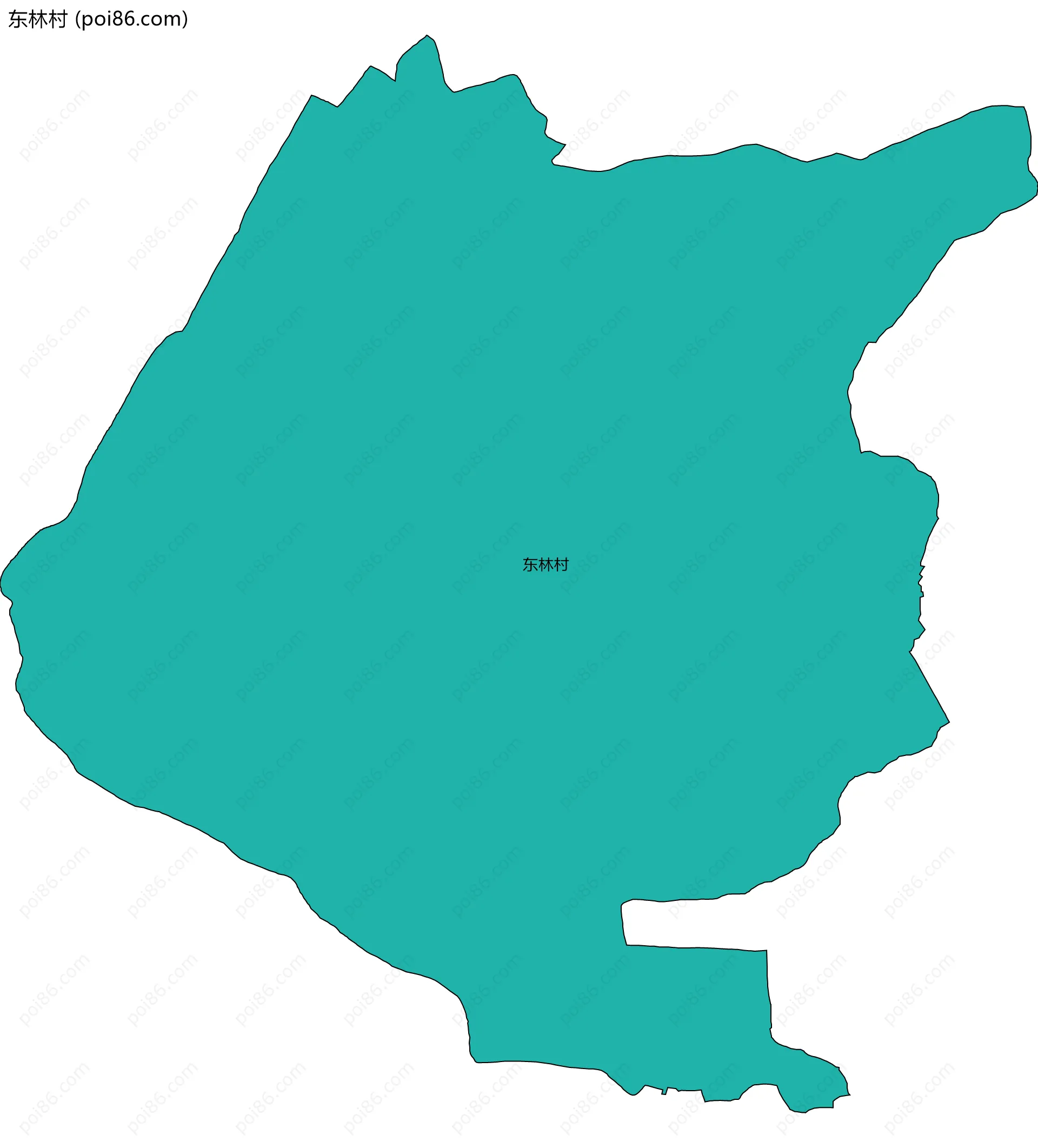 东林村边界地图