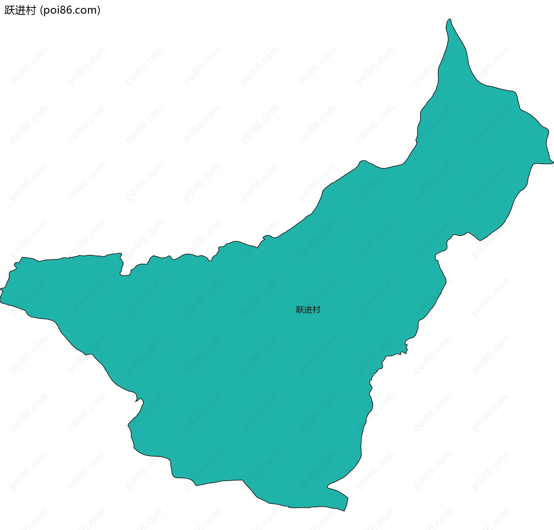 跃进村边界地图