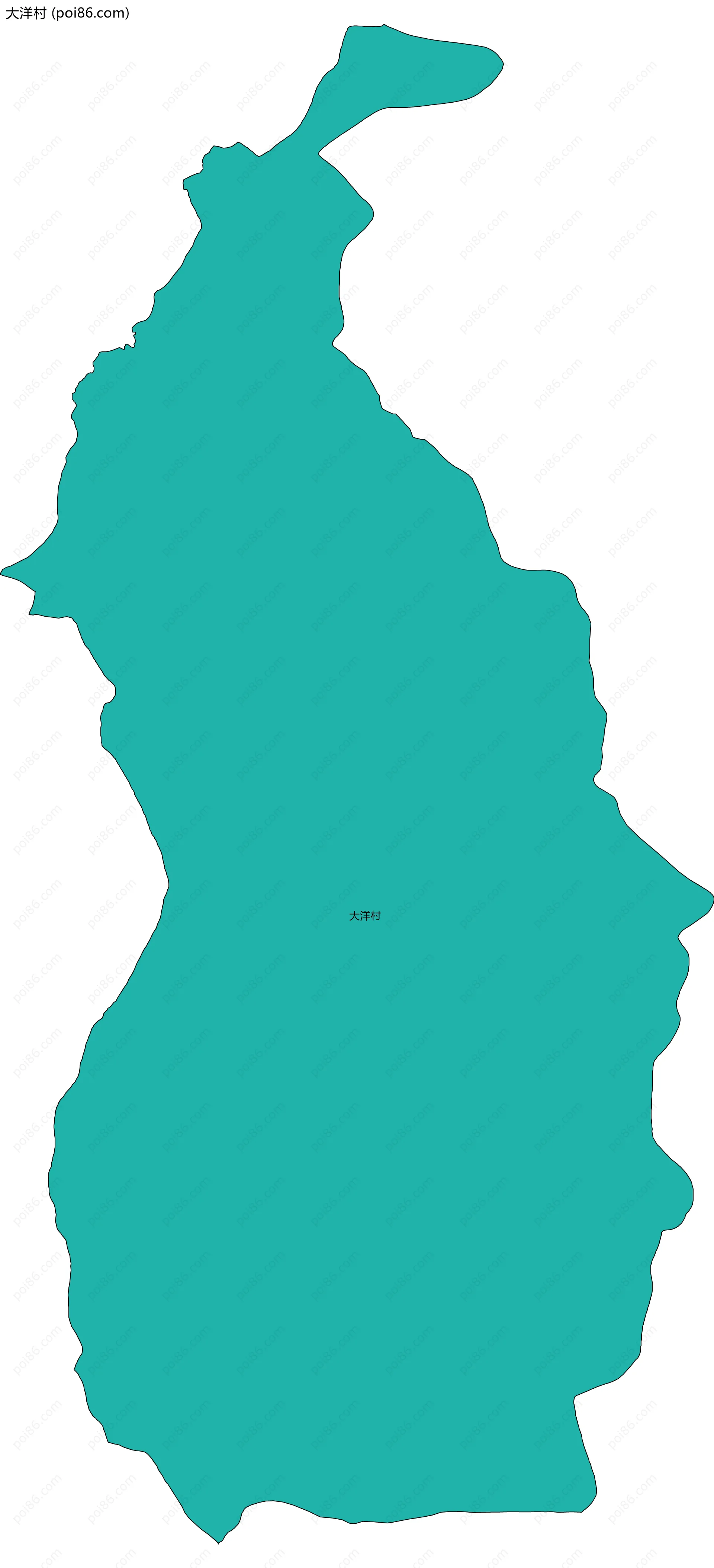 大洋村边界地图