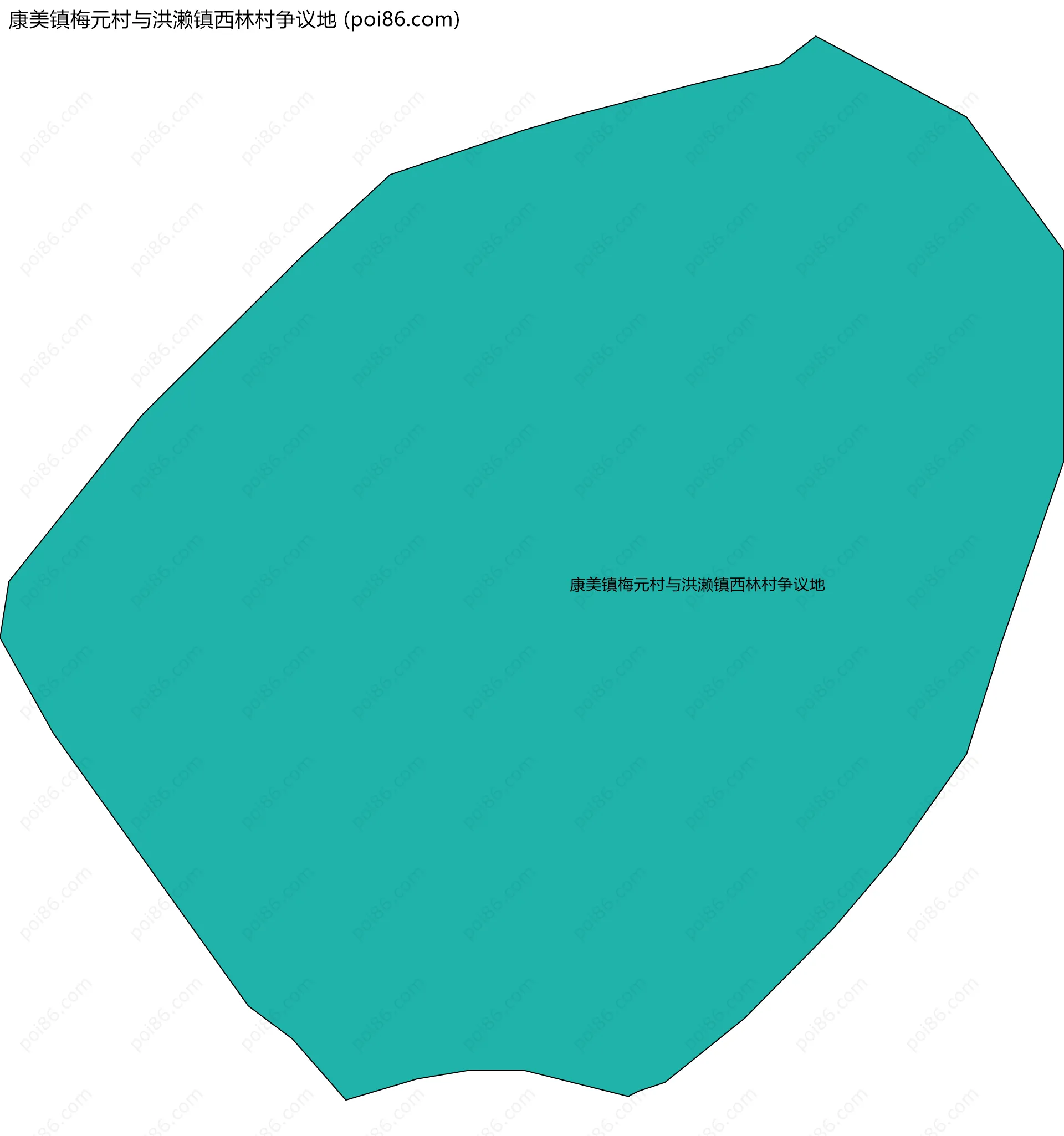 康美镇梅元村与洪濑镇西林村争议地边界地图