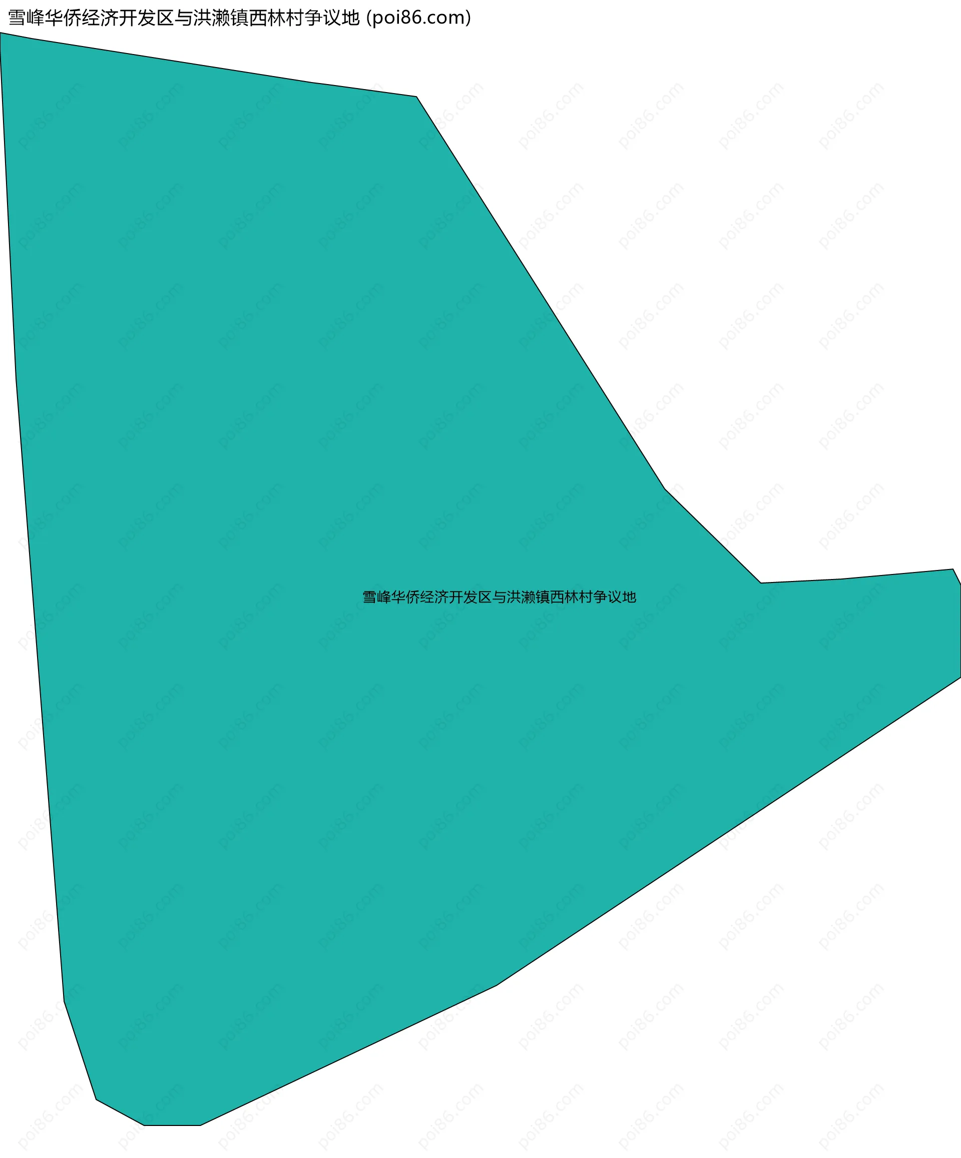 雪峰华侨经济开发区与洪濑镇西林村争议地边界地图