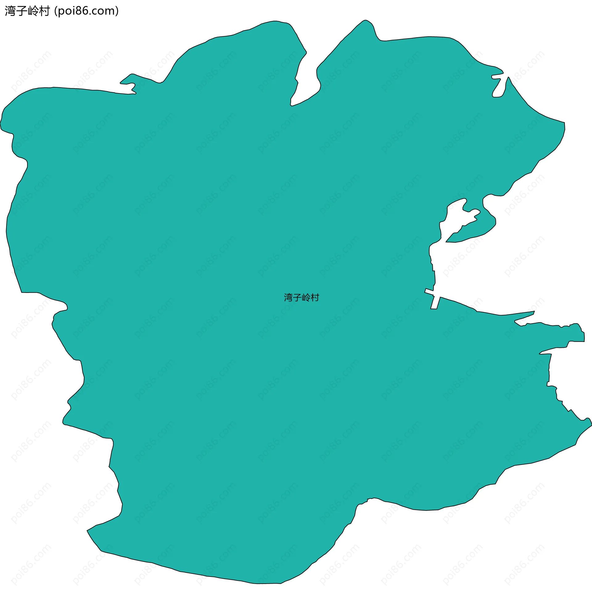 湾子岭村边界地图