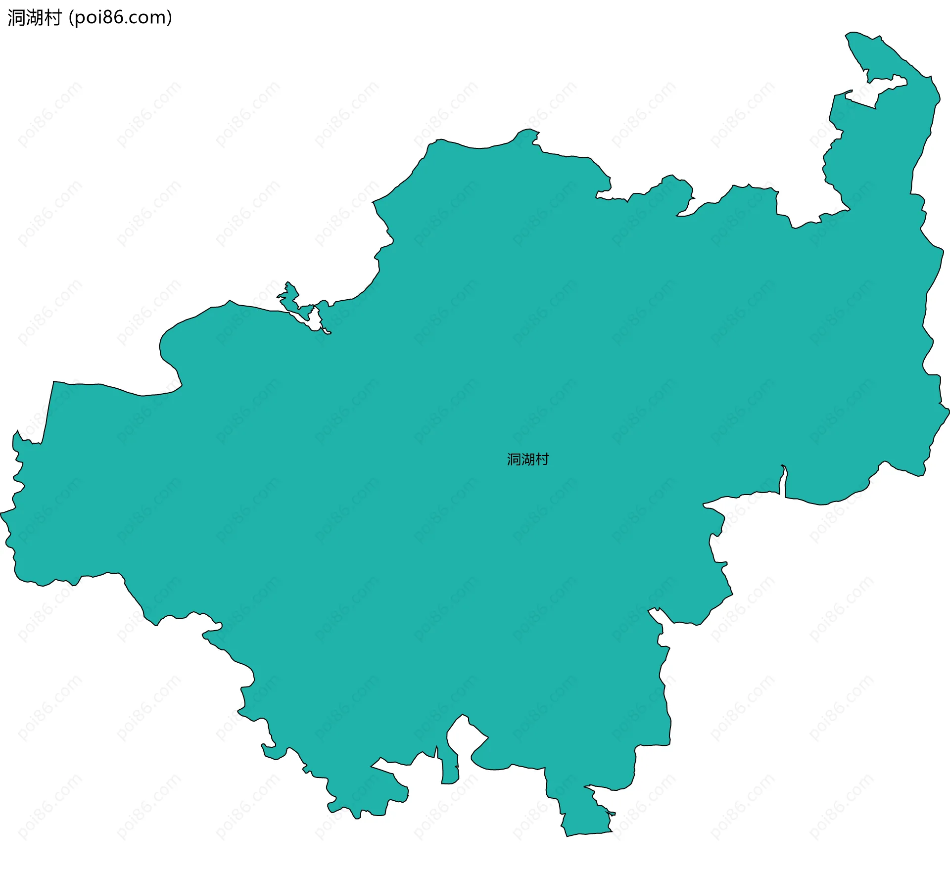 洞湖村边界地图