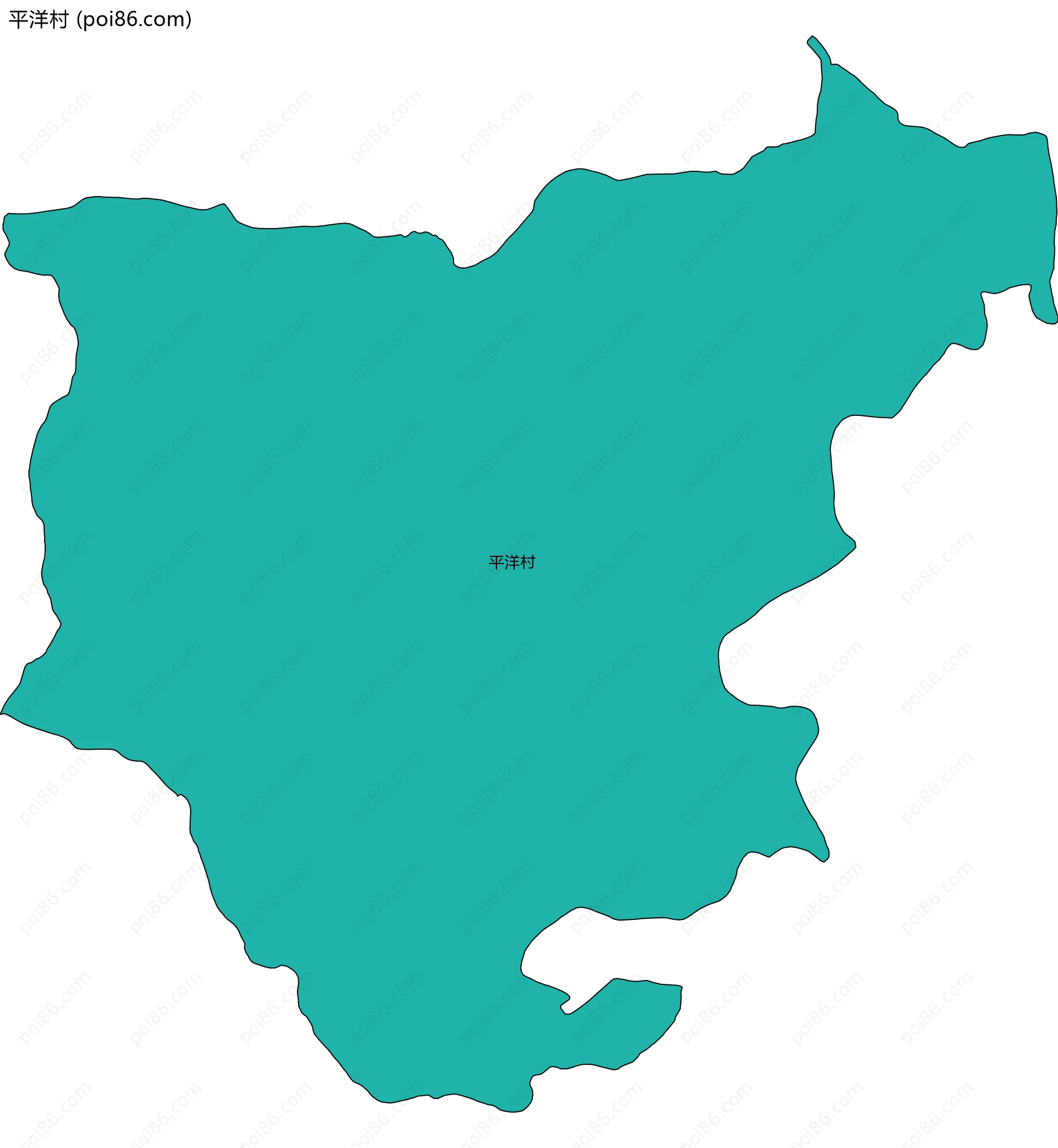 平洋村边界地图