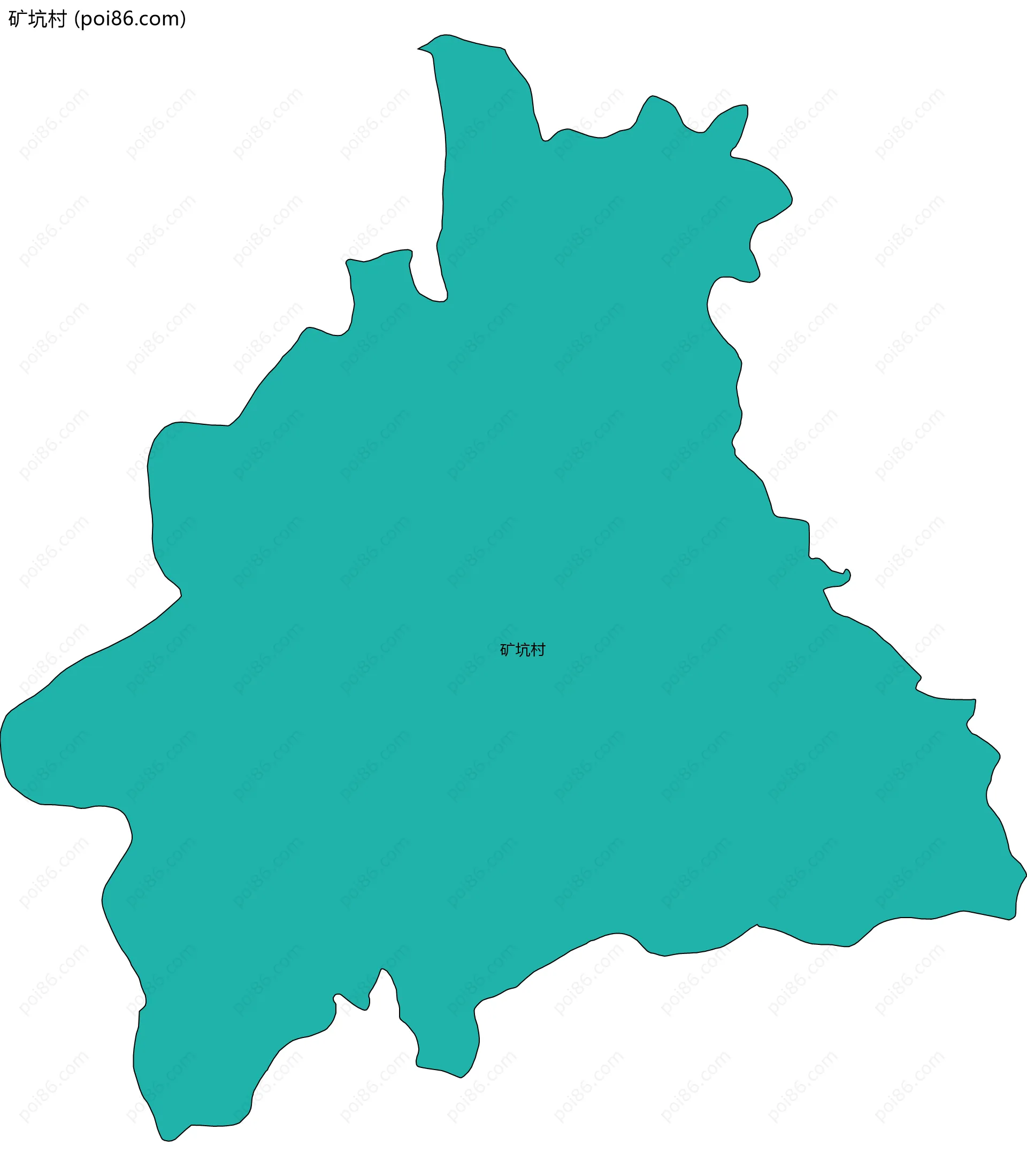 矿坑村边界地图