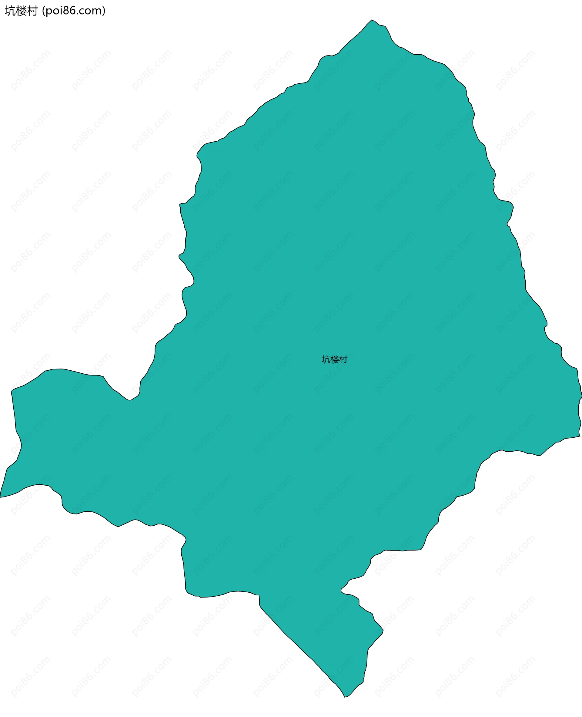 坑楼村边界地图