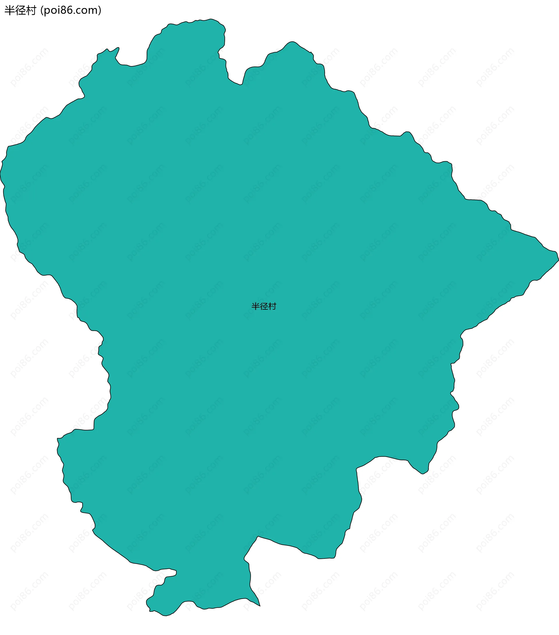 半径村边界地图