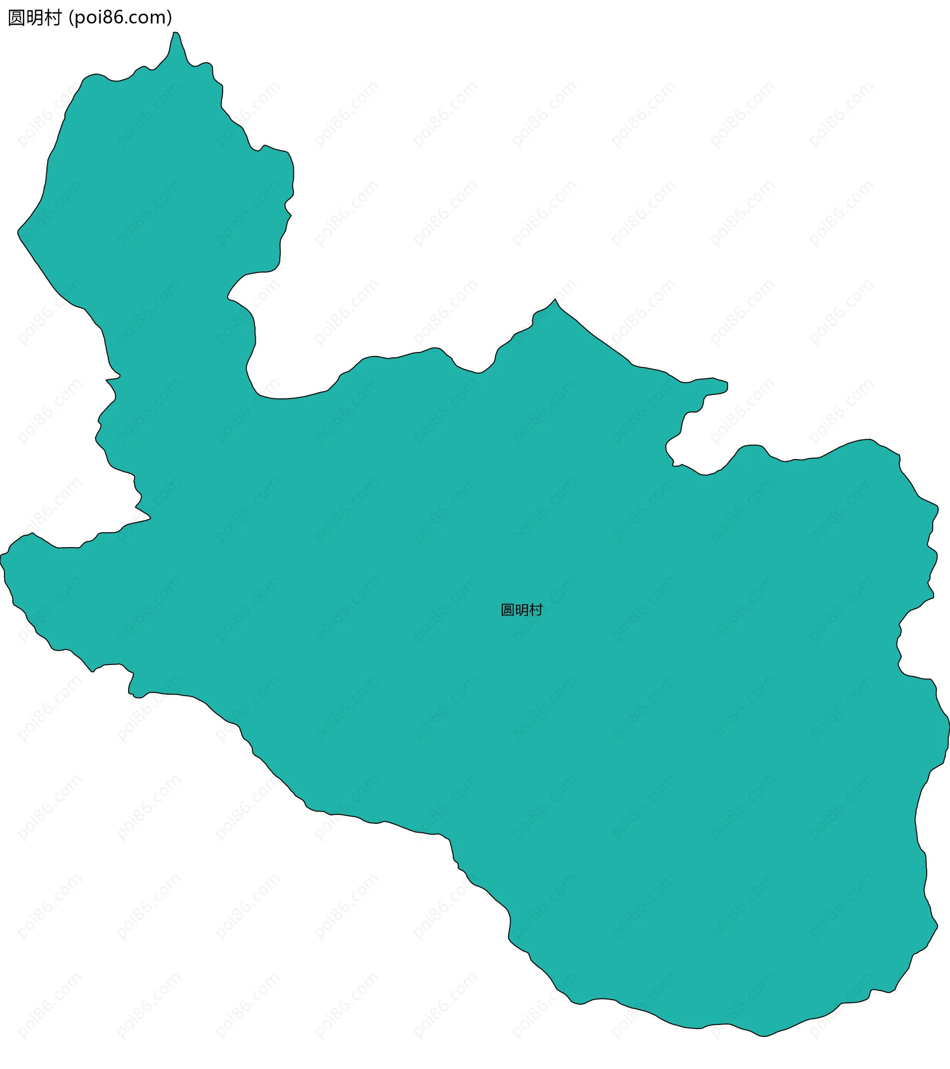 圆明村边界地图