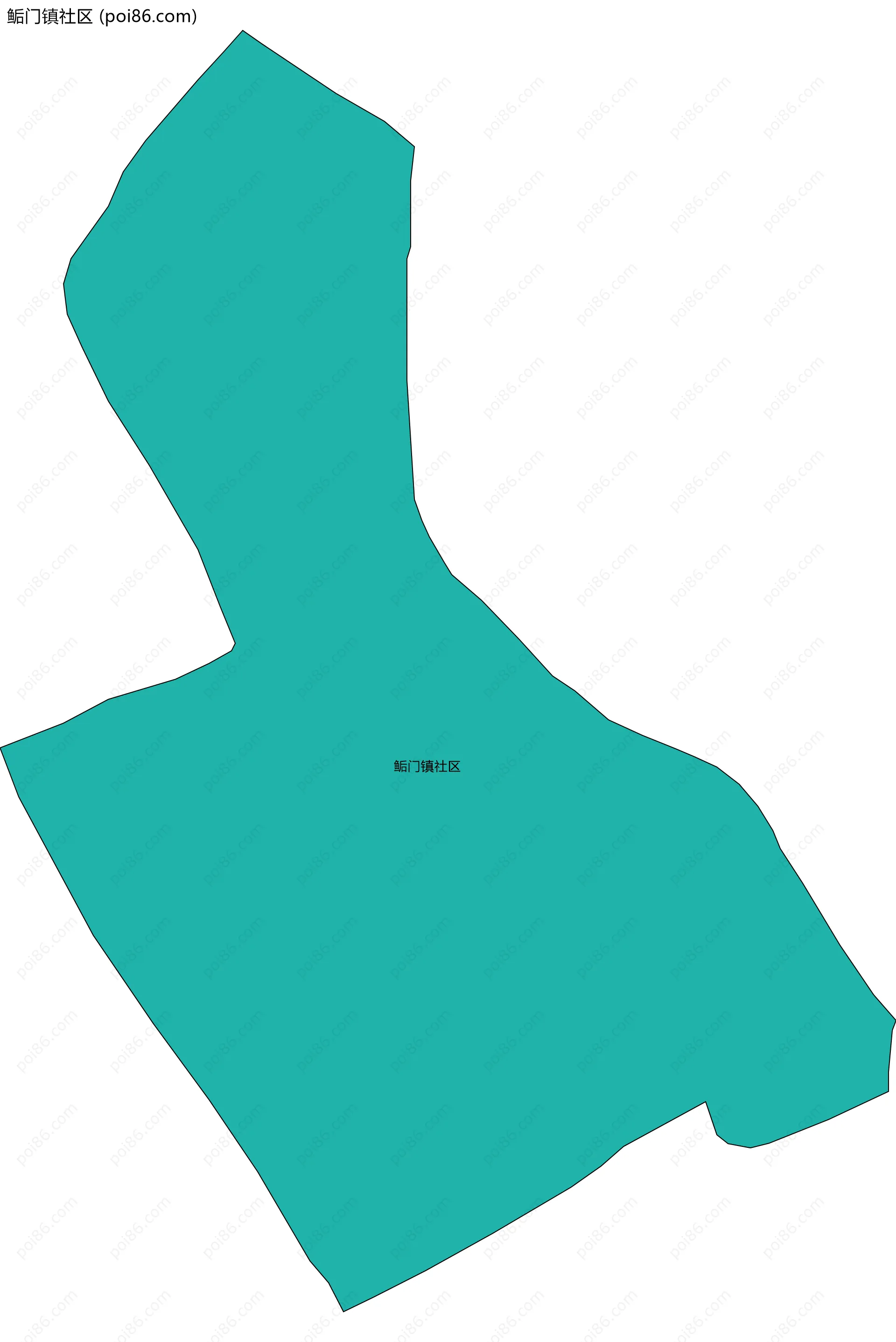 鲘门镇社区边界地图