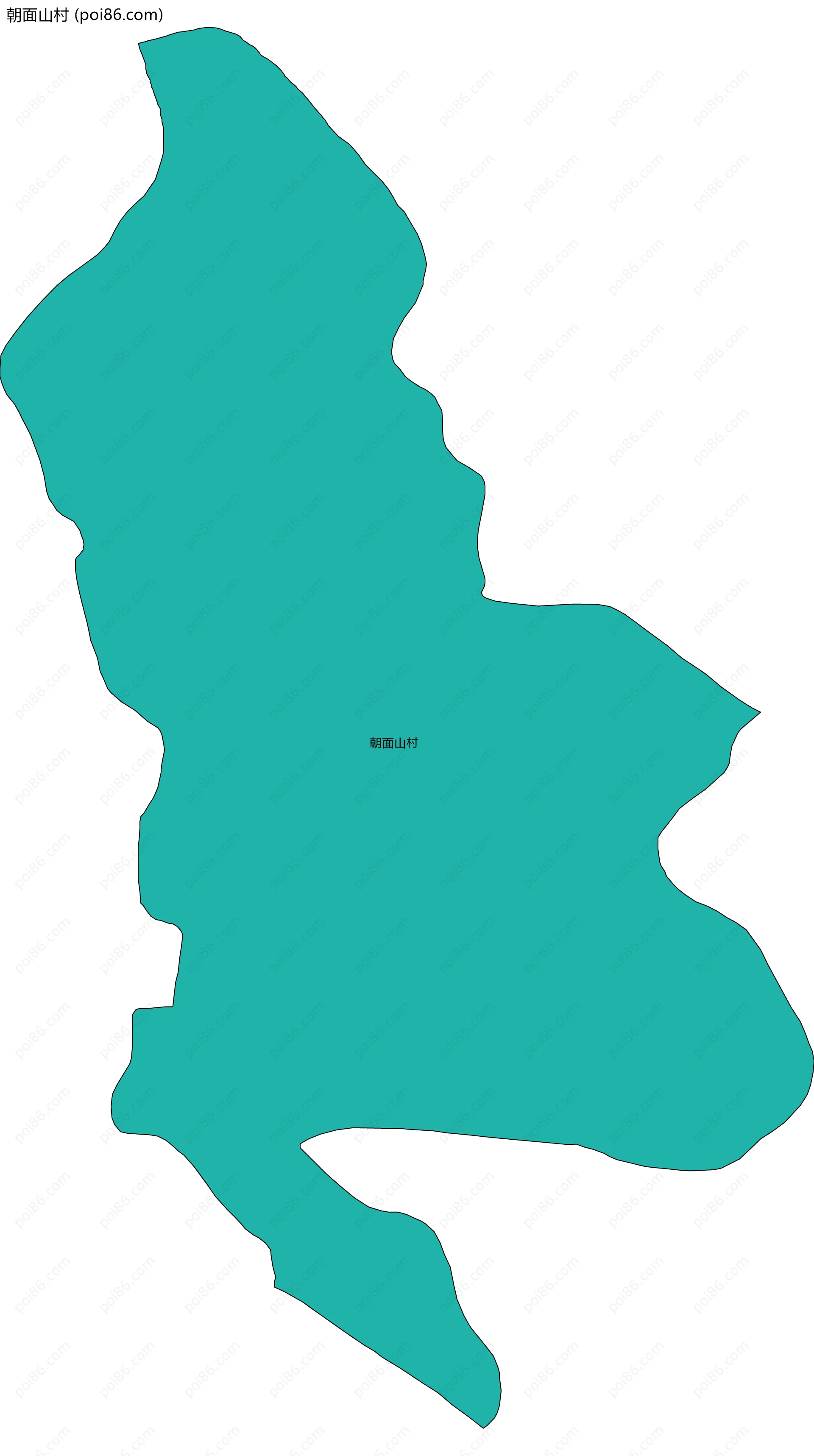 朝面山村边界地图