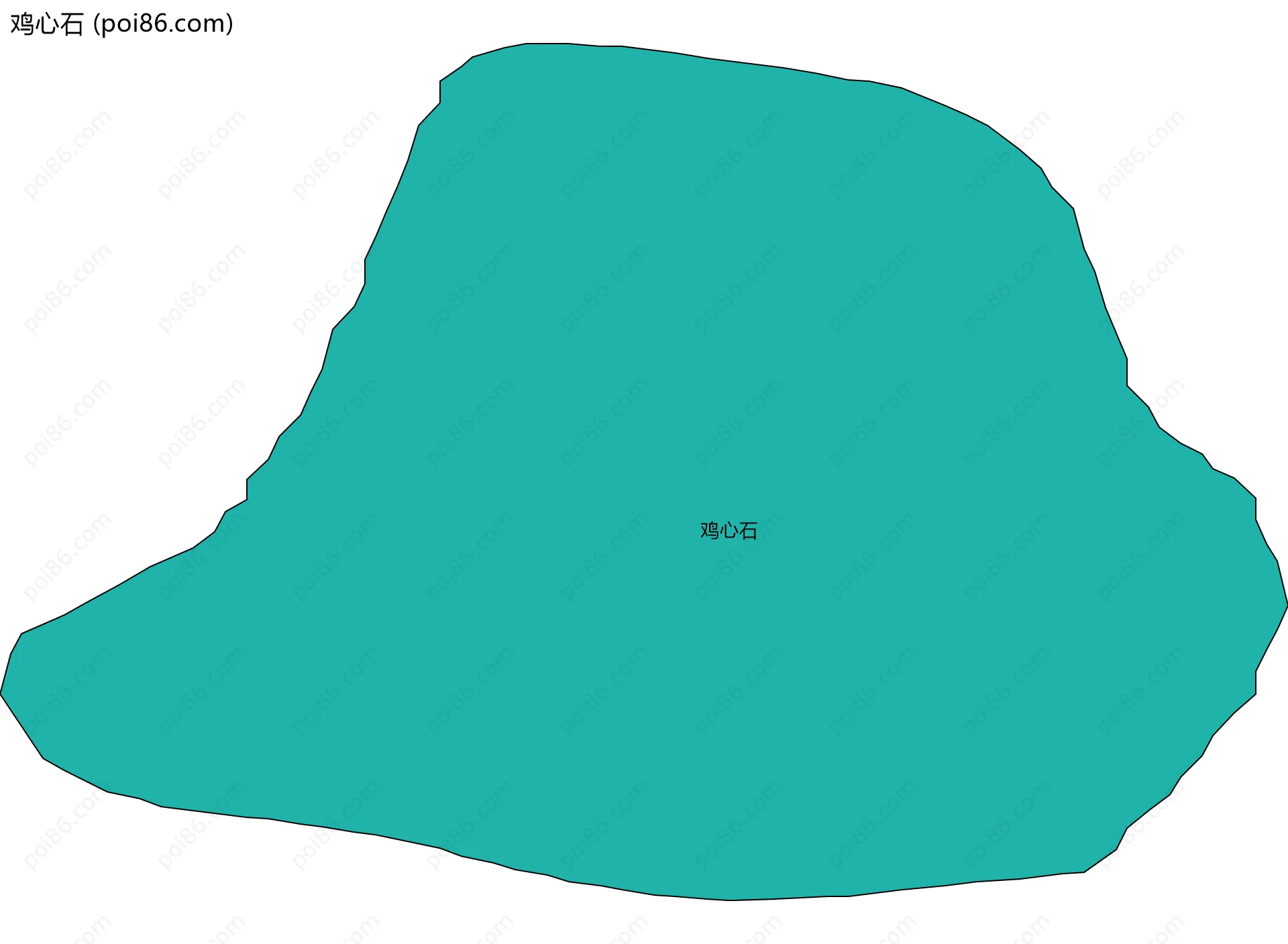 鸡心石边界地图