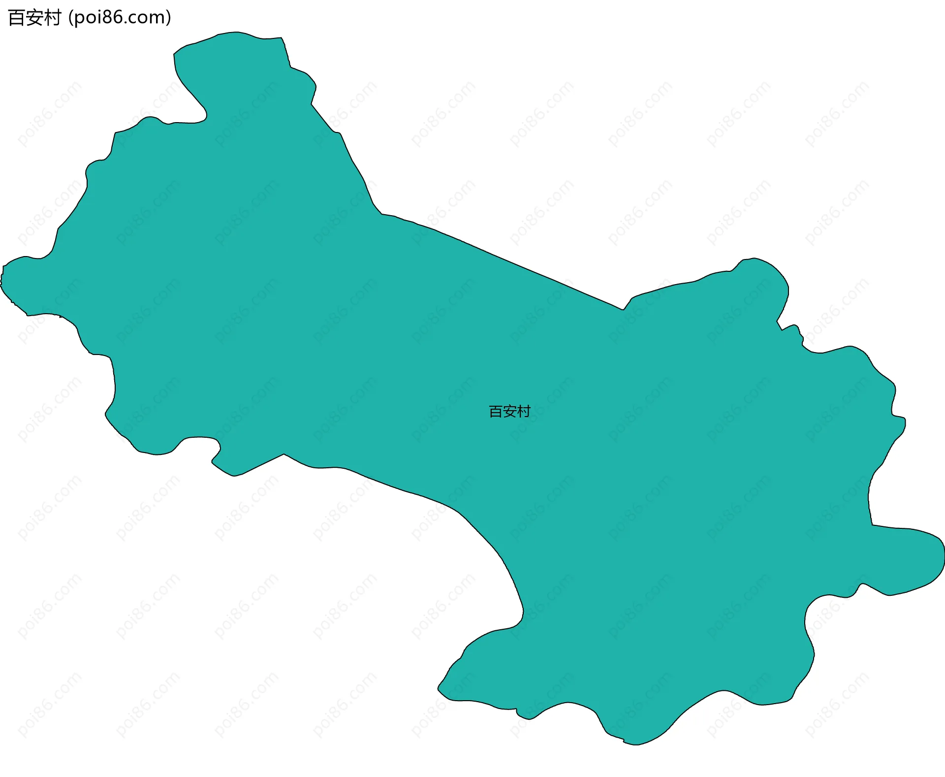 百安村边界地图