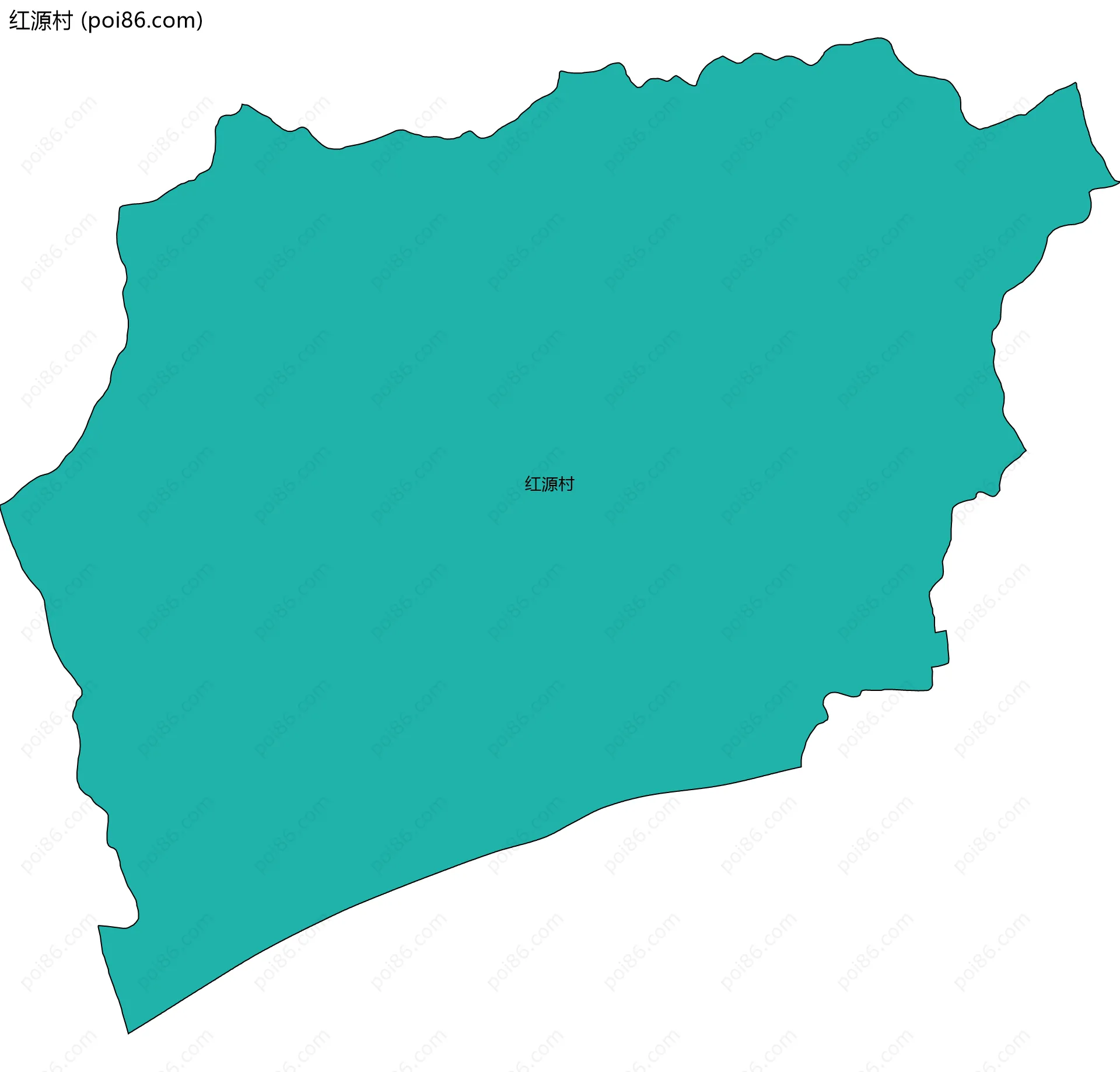 红源村边界地图