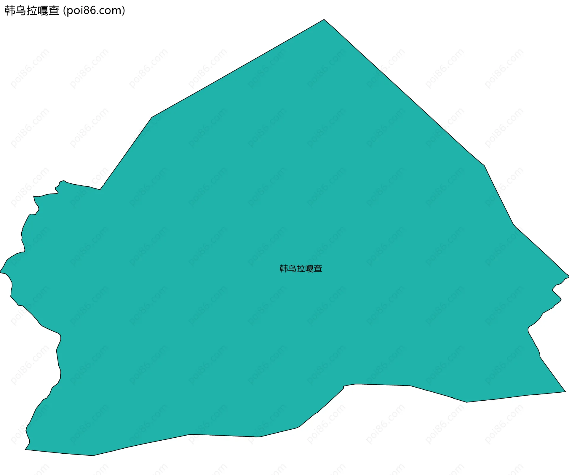 韩乌拉嘎查边界地图