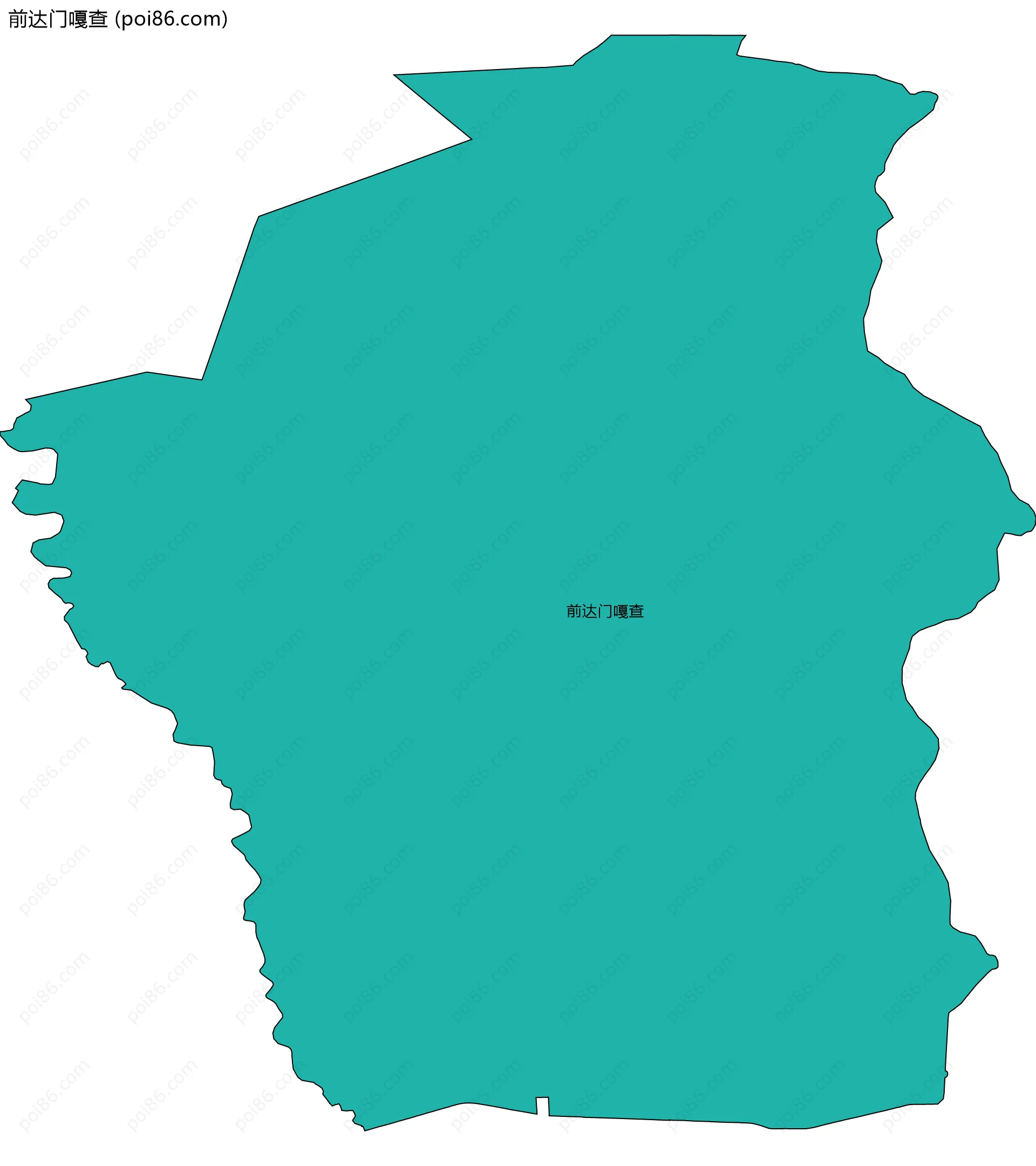 前达门嘎查边界地图